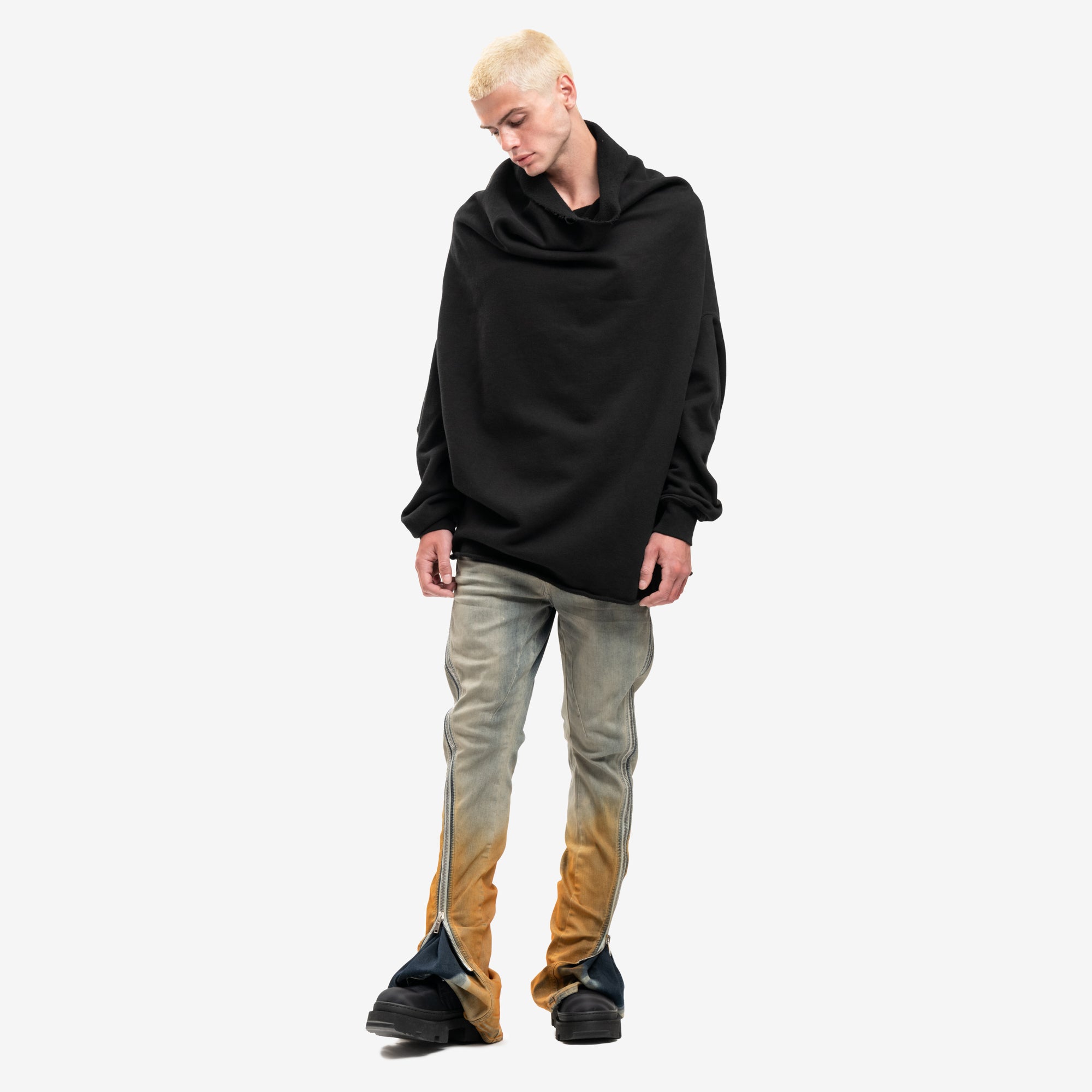 Rick Owens Shroud Sweatshirt Black - 5