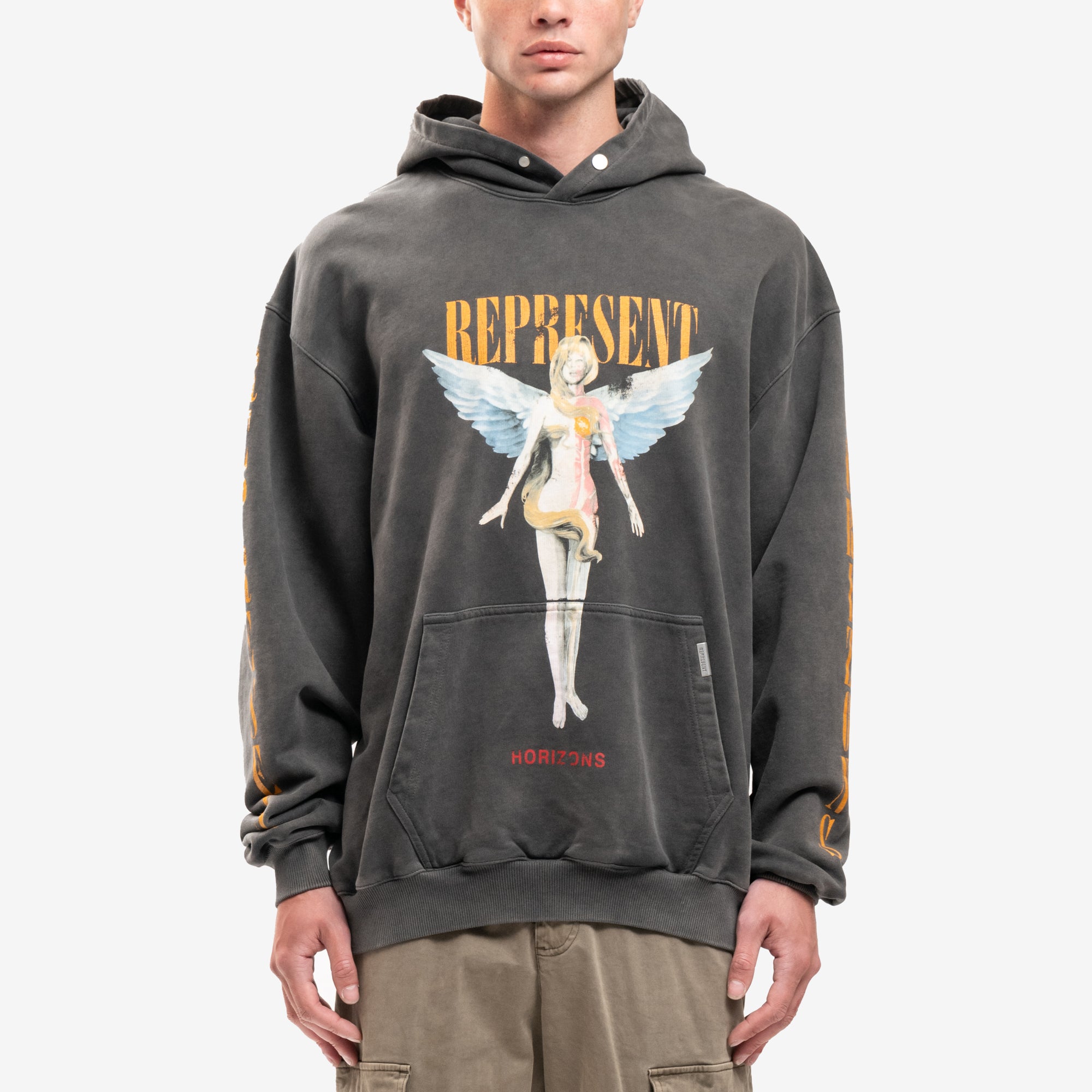 Represent Reborn Hoody Aged Black - 1