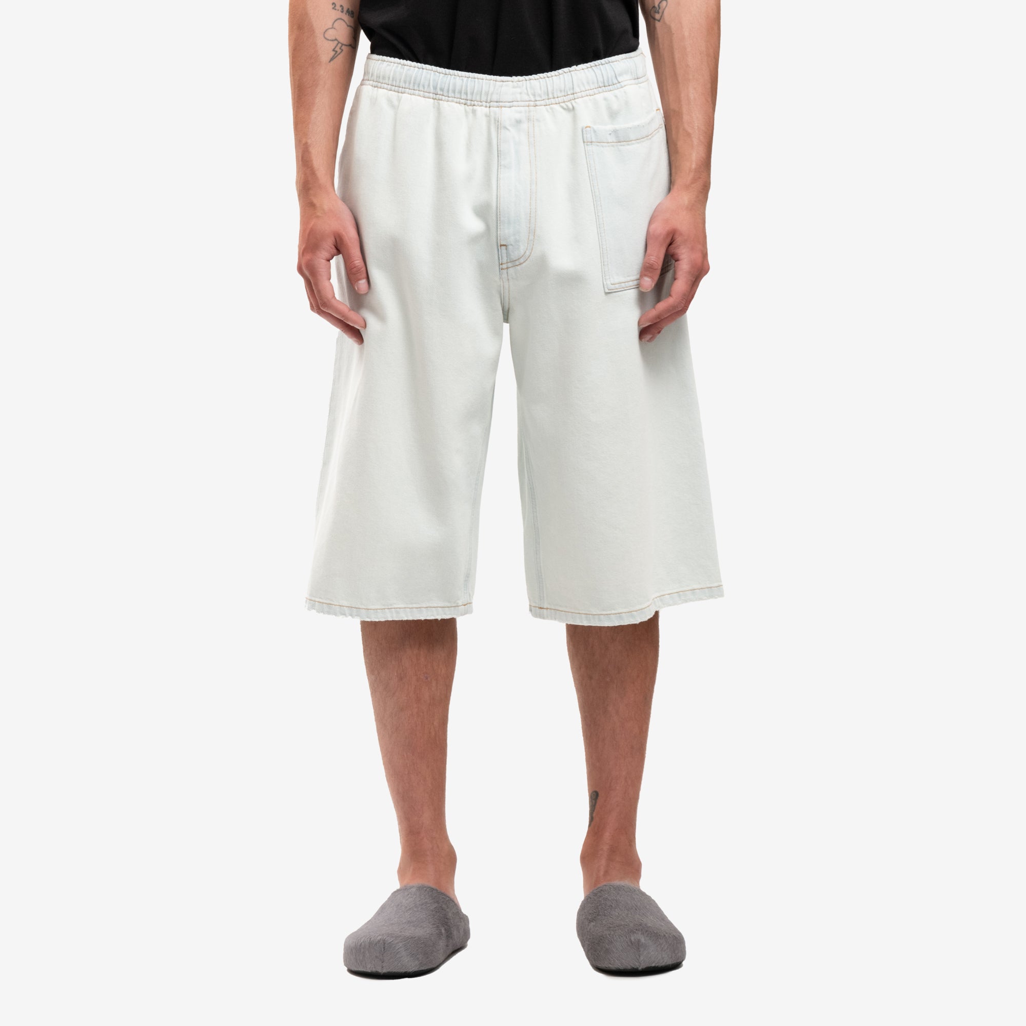 MM6 Back Pocket Shorts Light Blue - 1