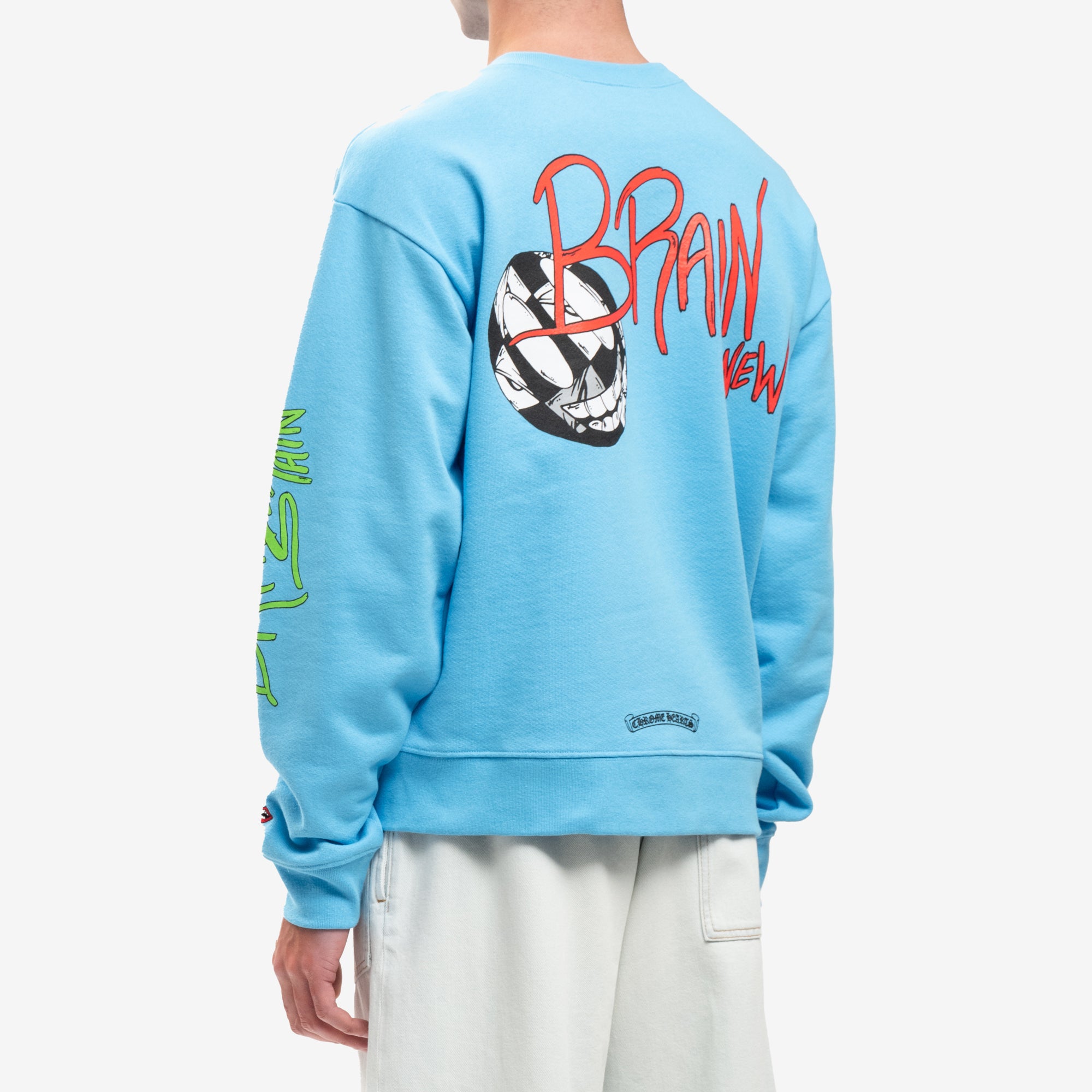Chrome Hearts Mattyboy Brain New Sweatshirt Blue - 4