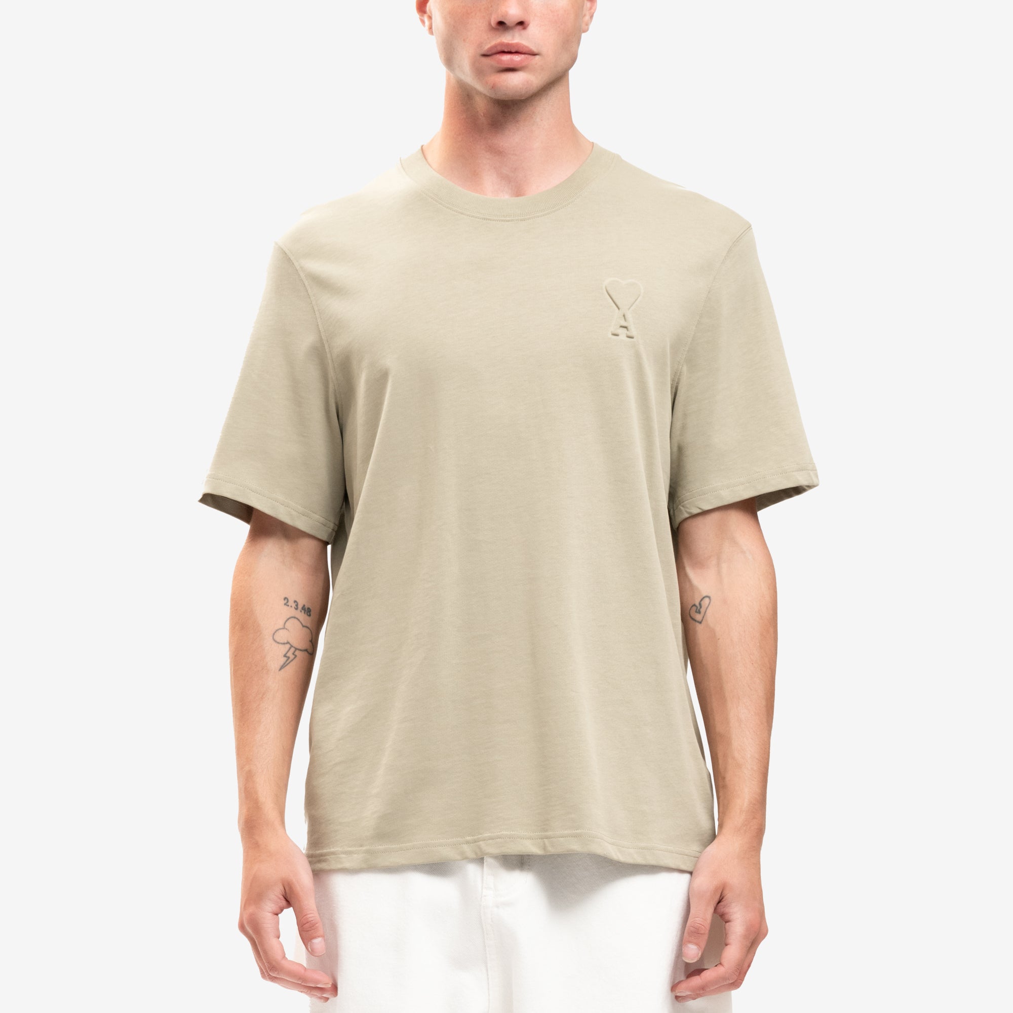 AMI Embossed ADC T-Shirt Sage - 1