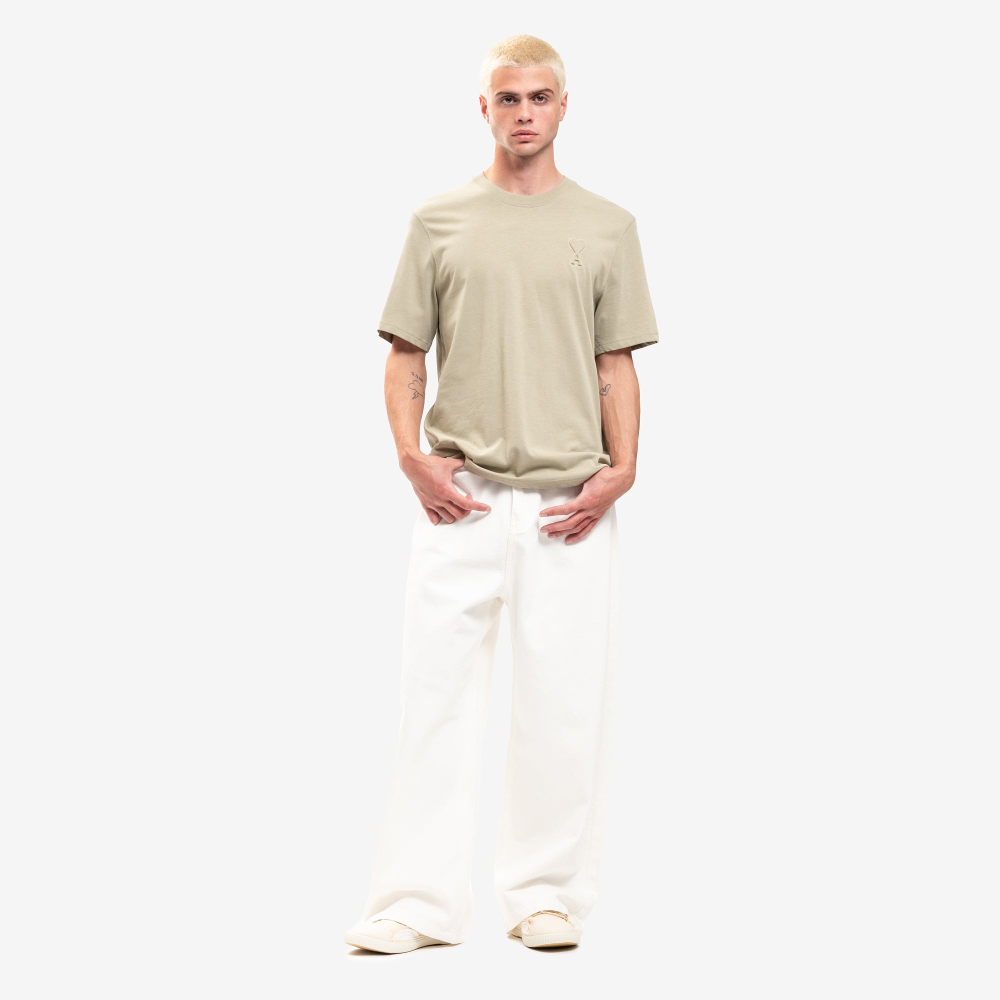 AMI Embossed ADC T-Shirt Sage - 2
