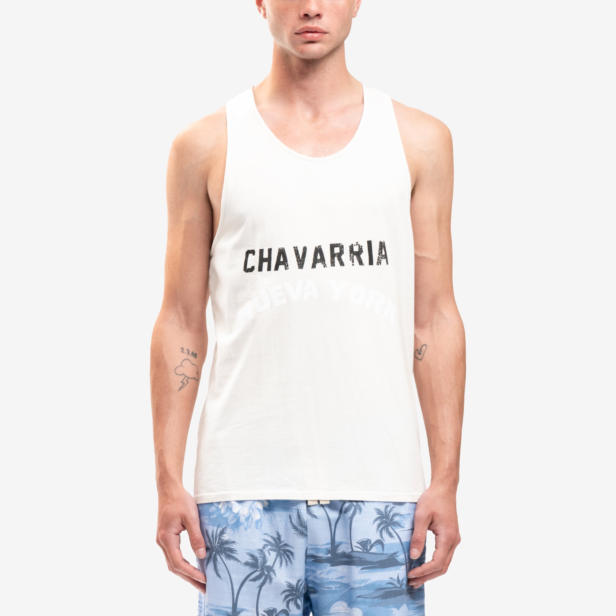 Willy Chavarria Graphic Tank Top White - 1