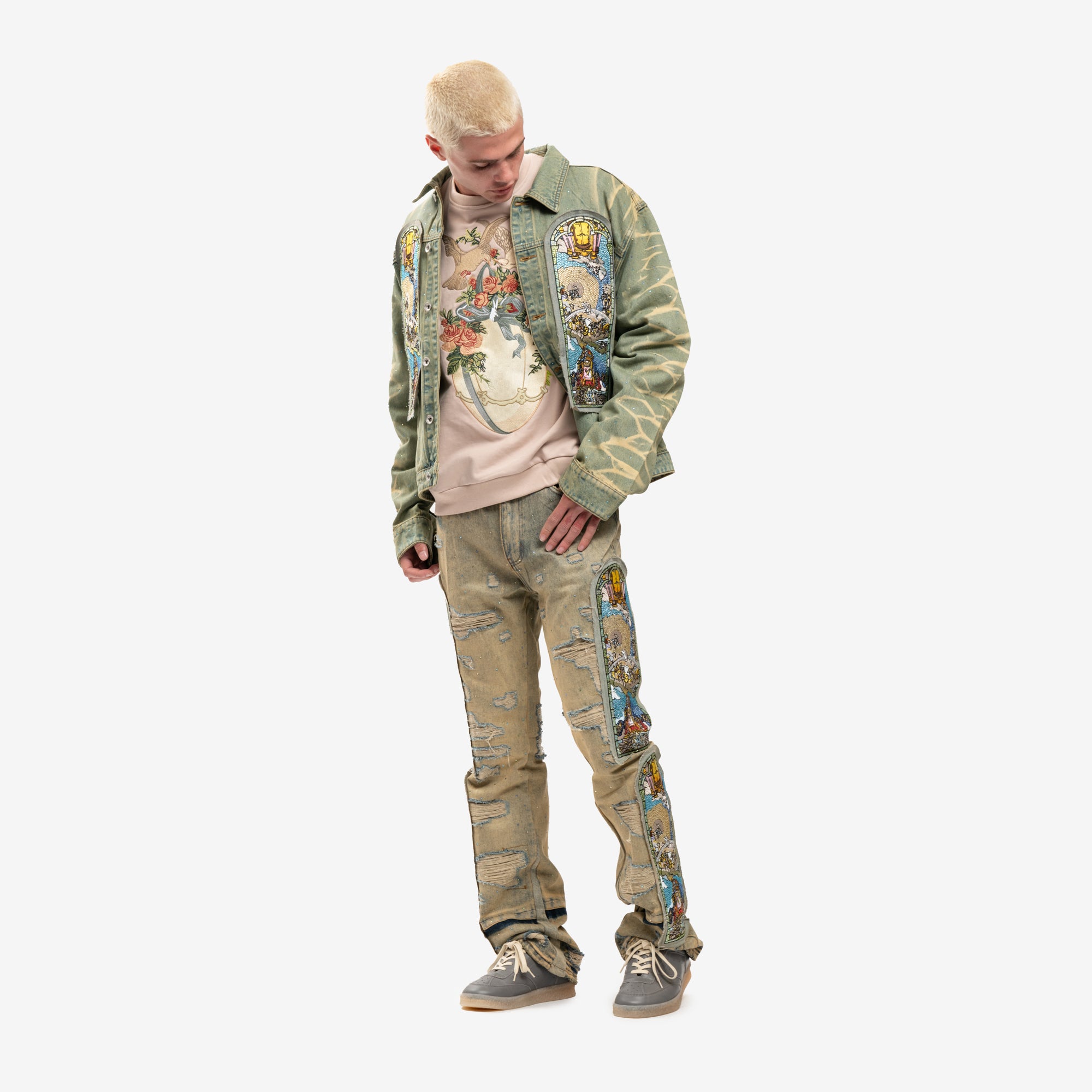 Who Decides War Unfurled Denim Jeans Blue - 2