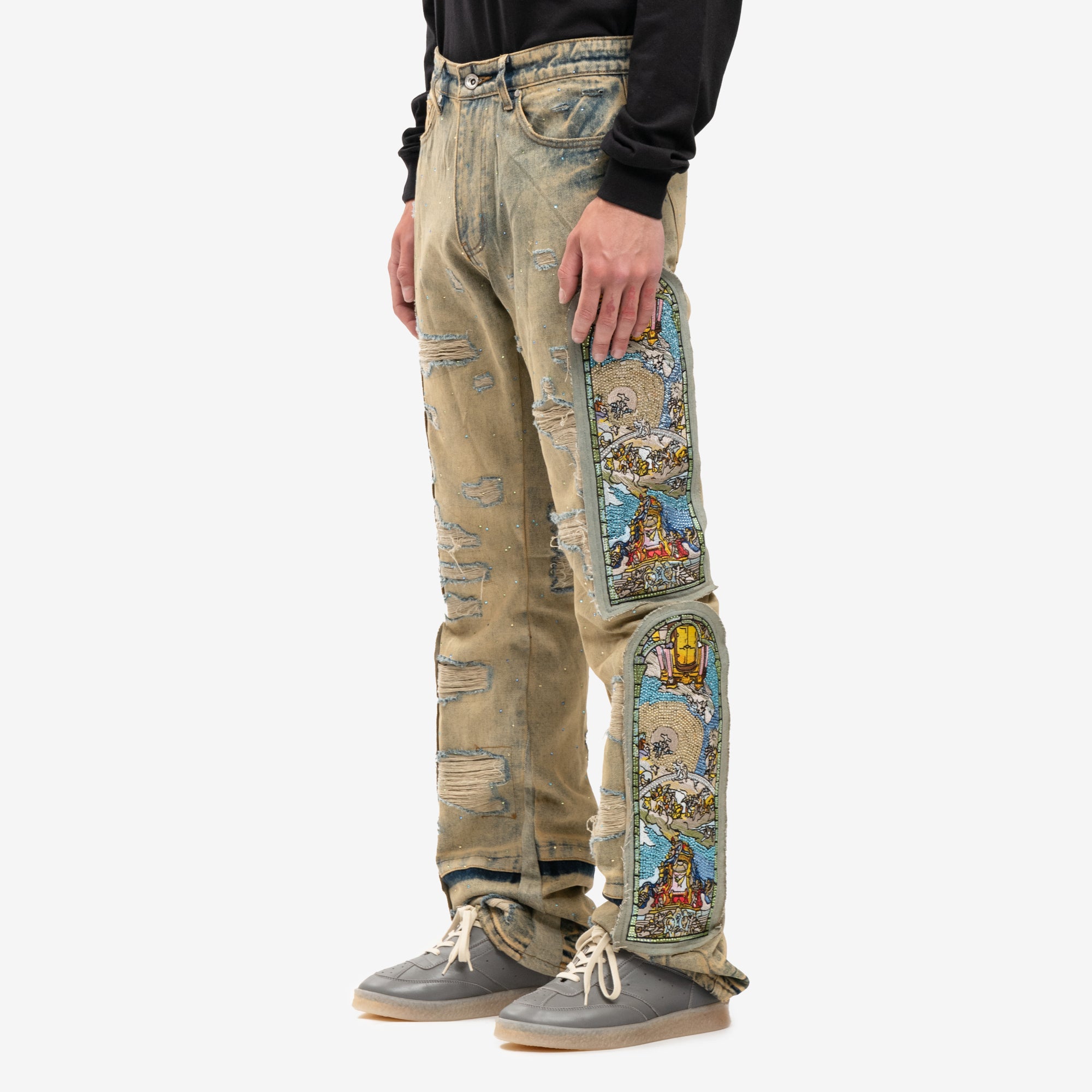 Who Decides War Unfurled Denim Jeans Blue - 3