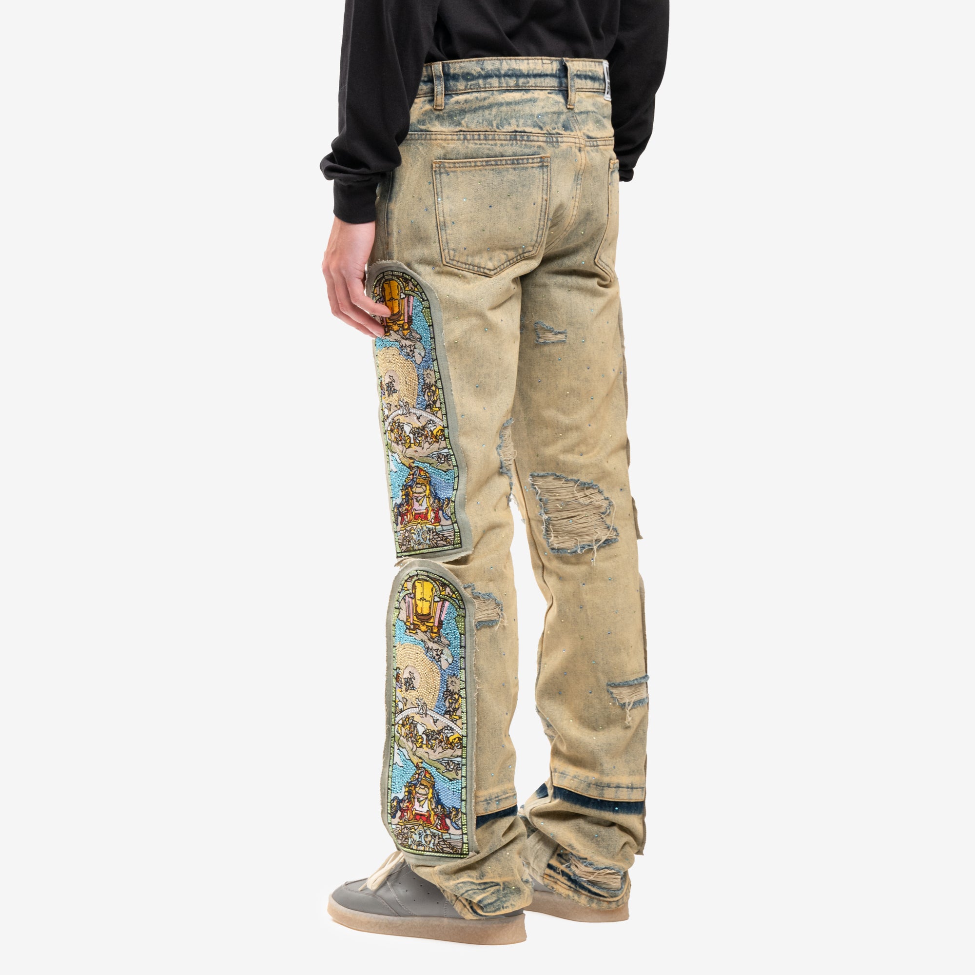 Who Decides War Unfurled Denim Jeans Blue - 4