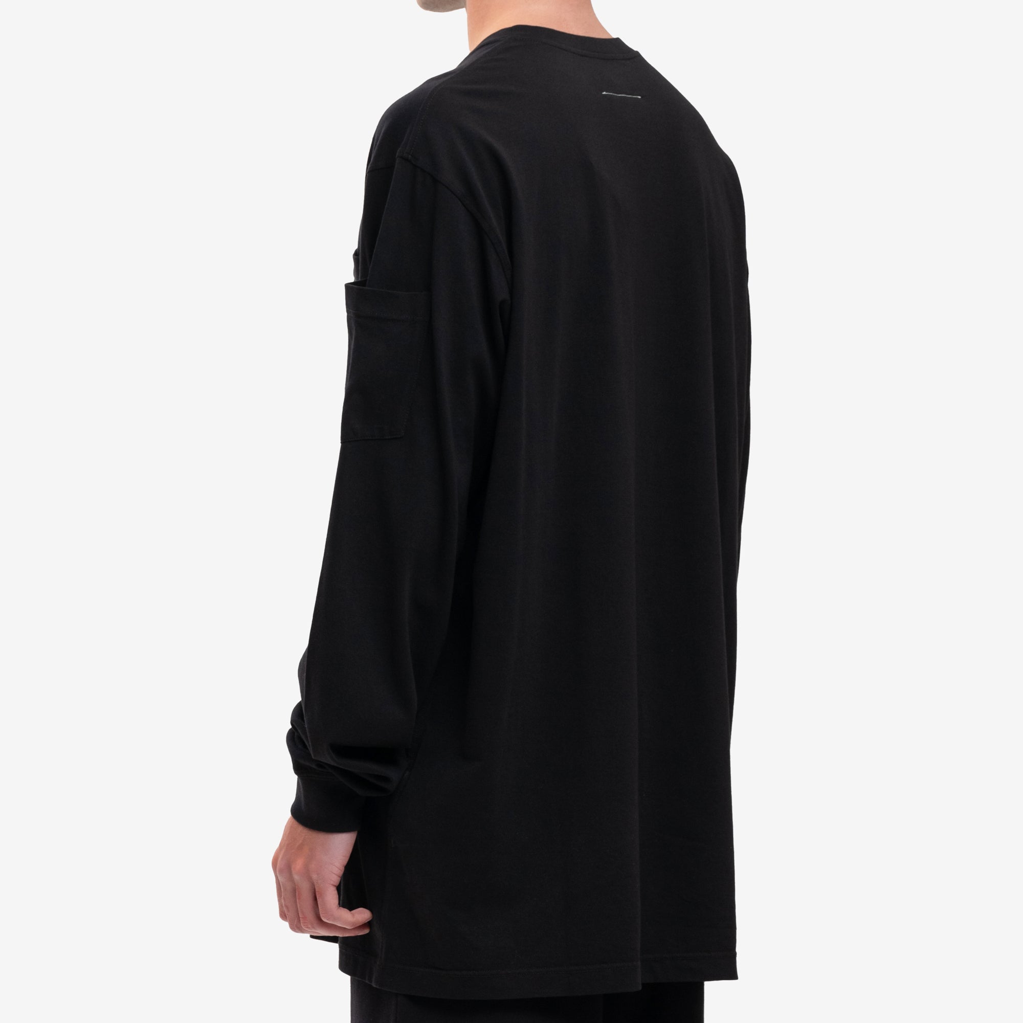 MM6 Long Sleeve Pocket T-Shirt Black - 4