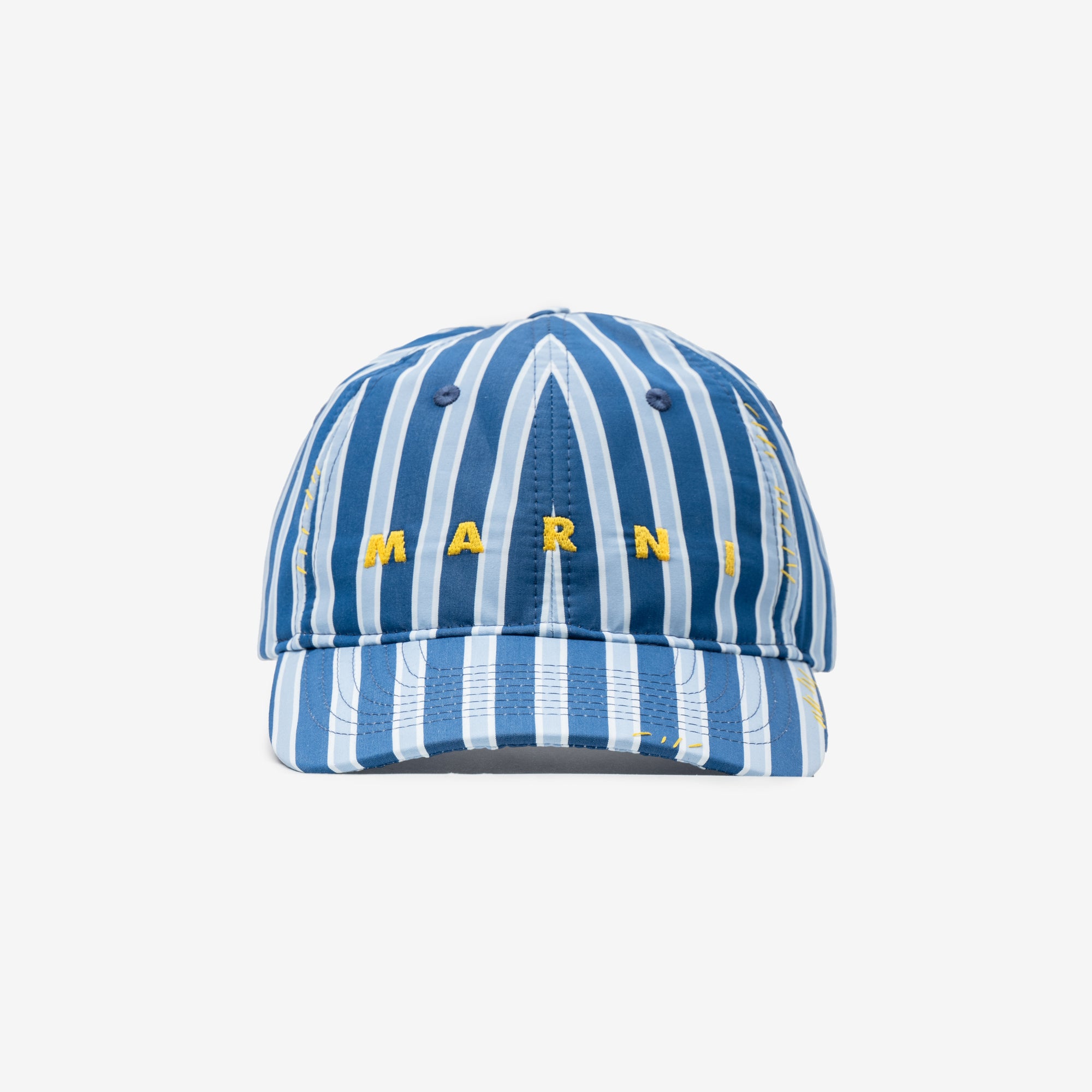 MARNI Striped Embroidered Cap Opal - 1