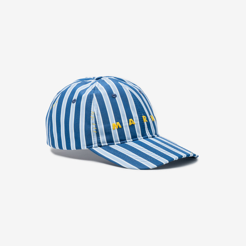 Striped Embroidered Cap