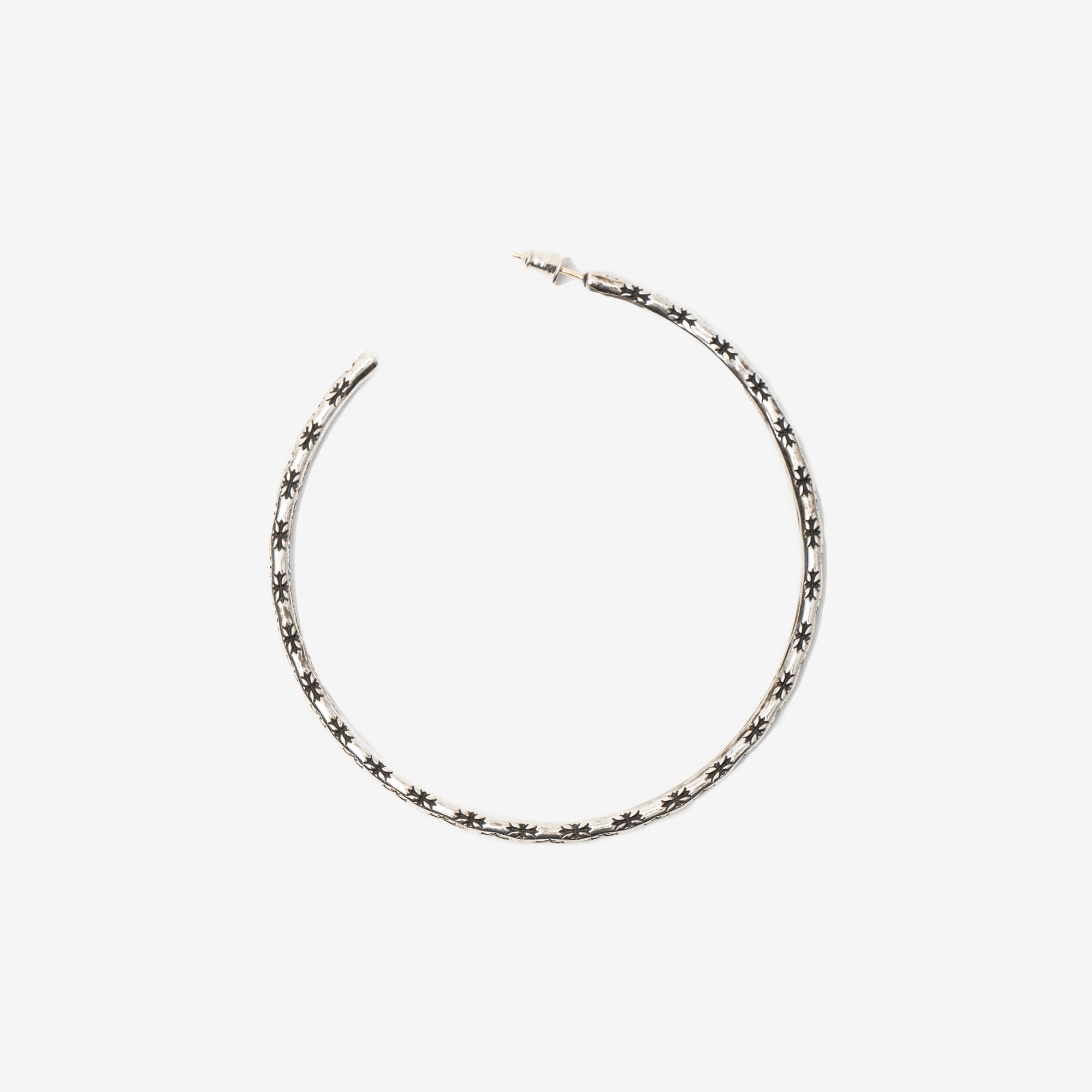 Chrome Hearts Hoop Tiny E Earring Silver - 1