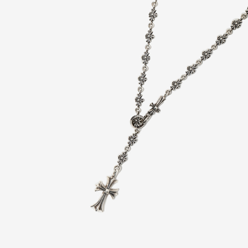 Tiny E CH Plus Rosary Necklace