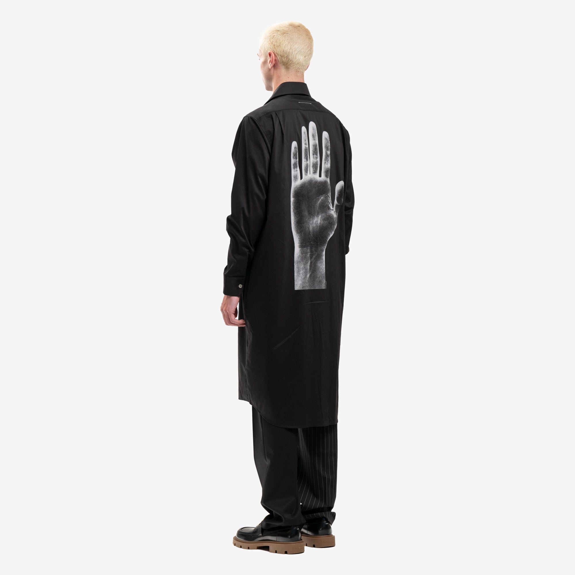 MM6 Hand Print Long Shirt Black - 4
