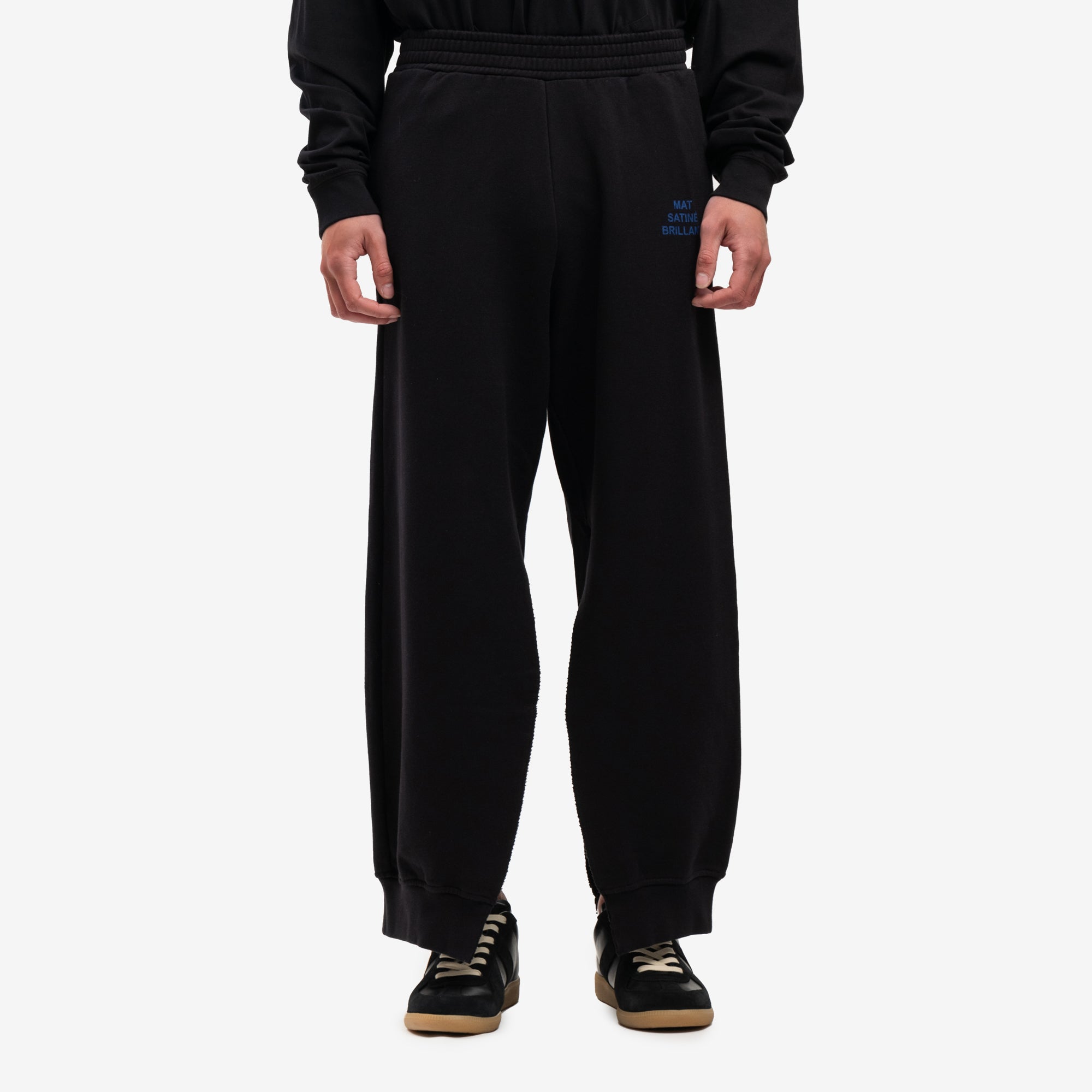MM6 Inner Slit Sweatpants Black - 1