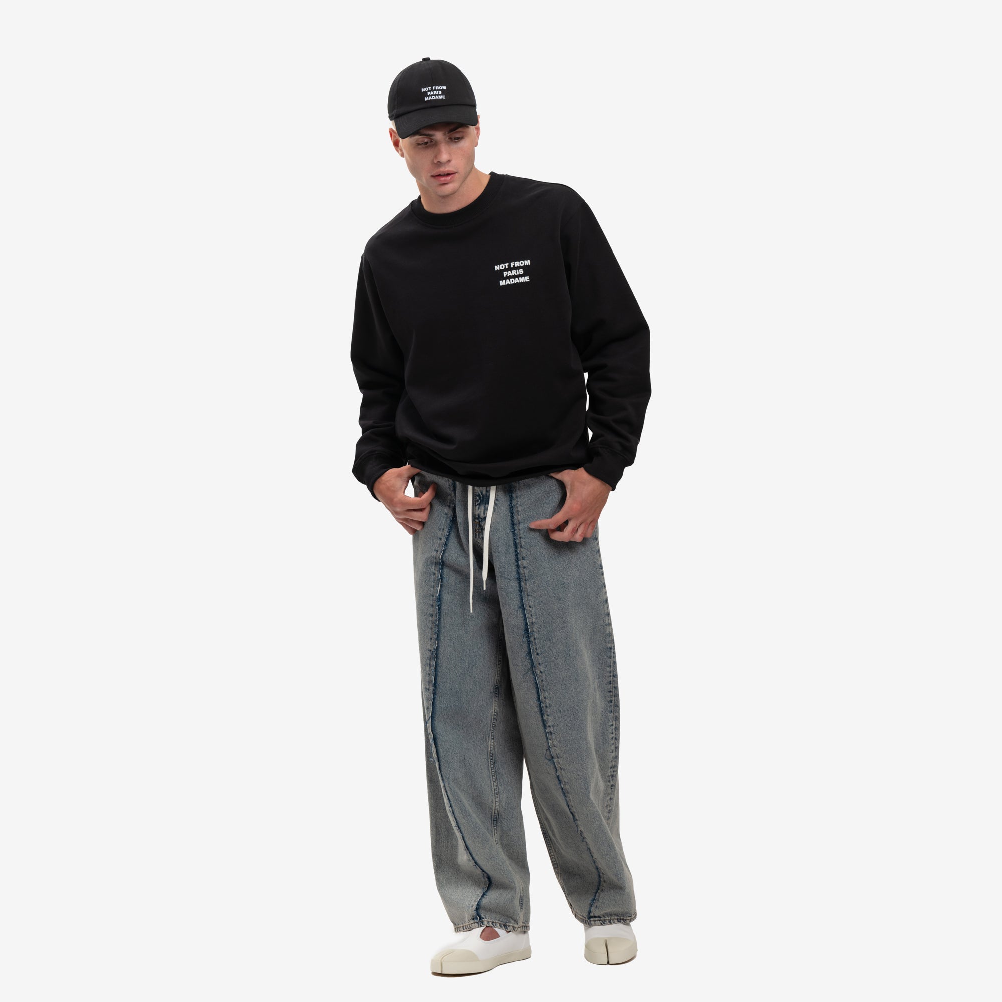 Drôle de Monsieur Le Sweatshirt Slogan Black - 2