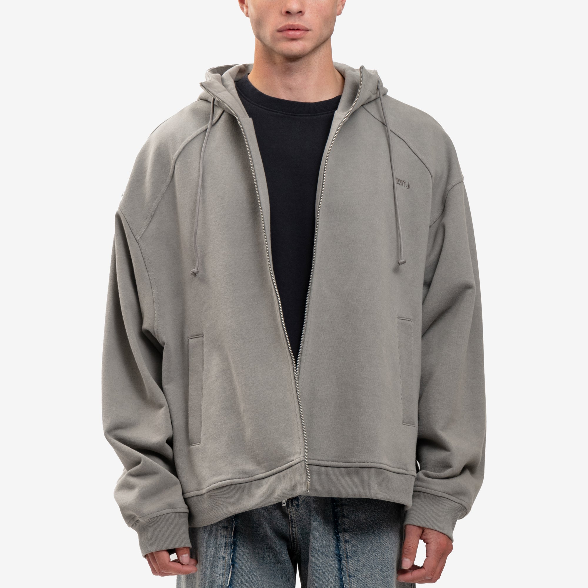 Juun.J Dyed Zip Hoody Beige - 1