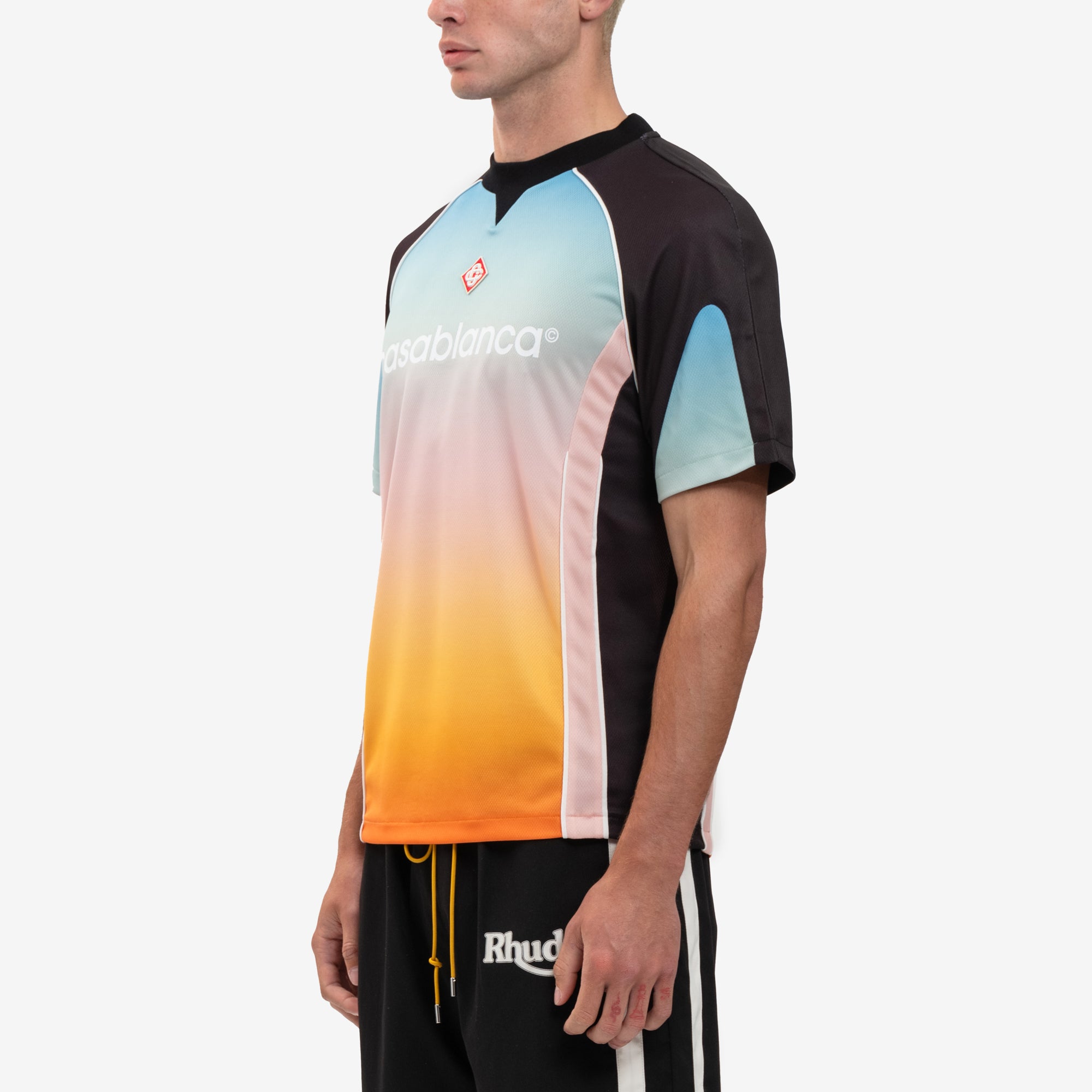 Casablanca Birdseye Mesh Football Shirt Multi - 3