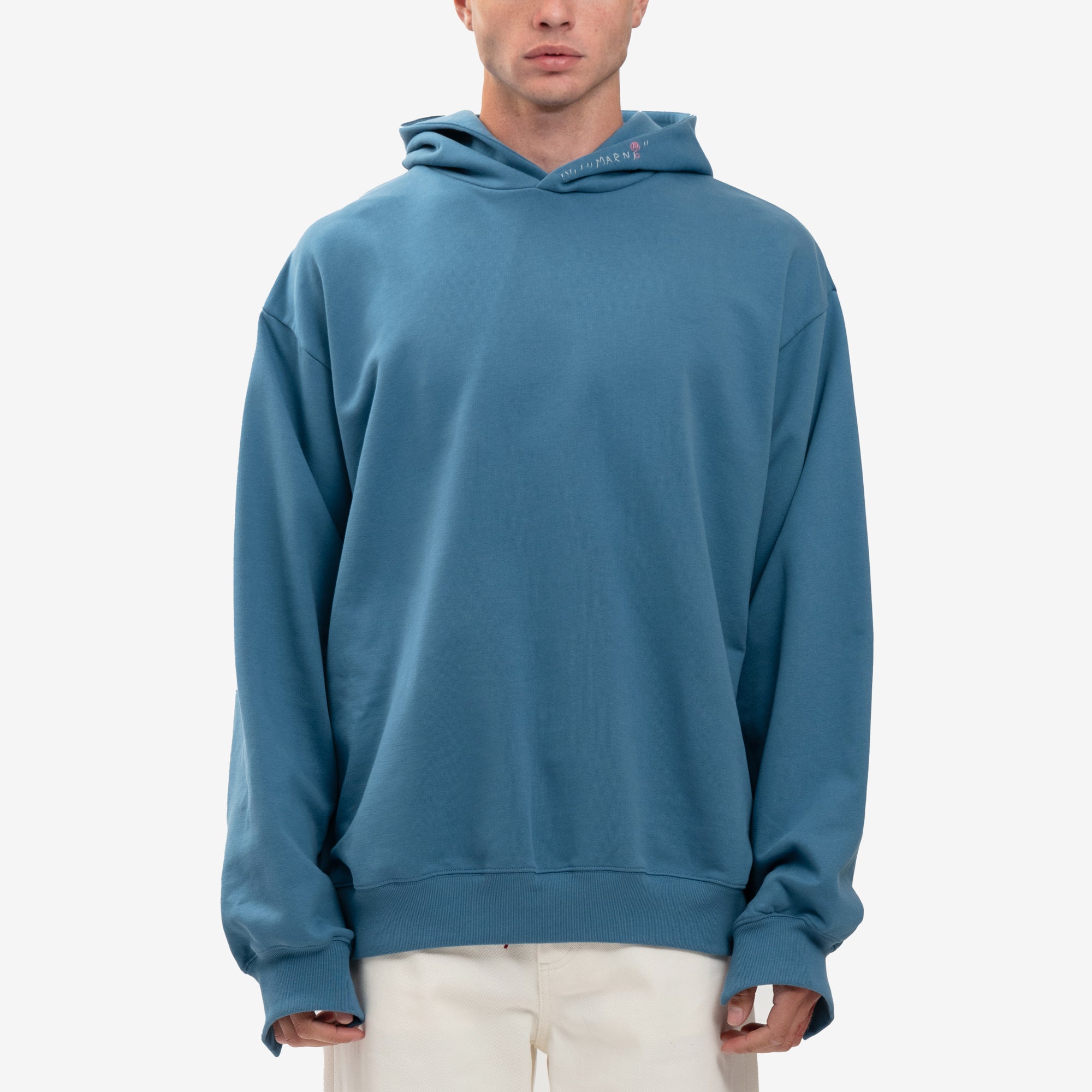 MARNI Stitch Collar Logo Hoody Opal - 1