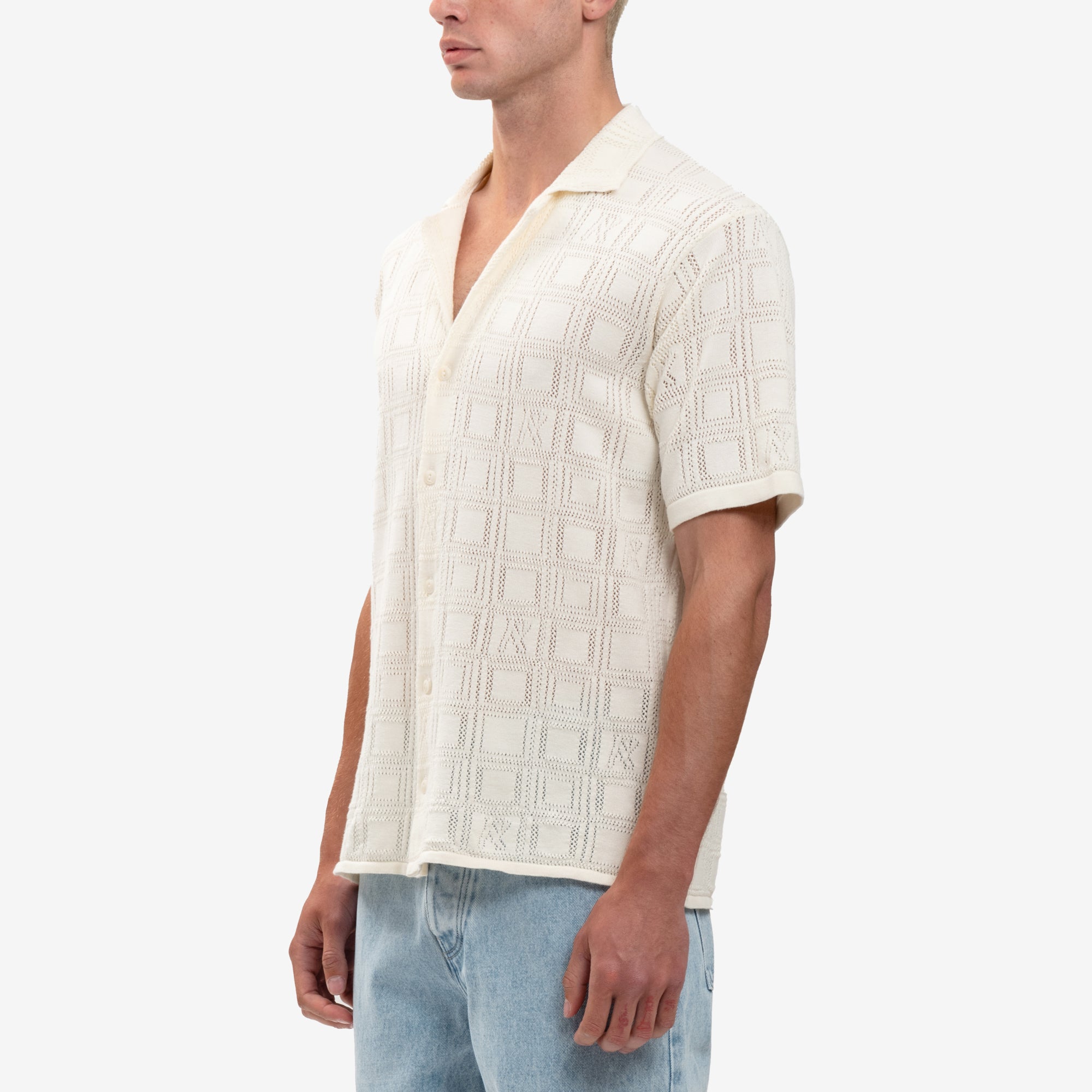 Represent Chalk Lace Knit Shirt Chalk - 3