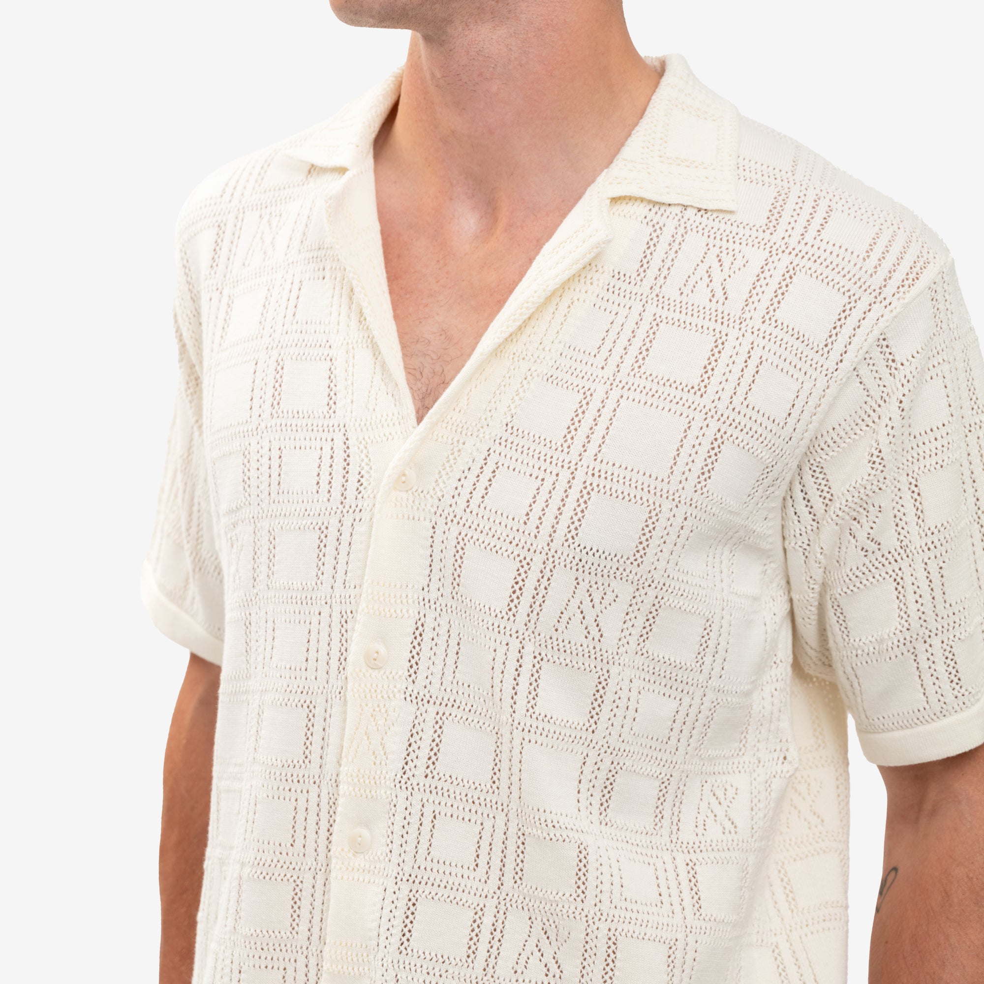 Represent Chalk Lace Knit Shirt Chalk - 5