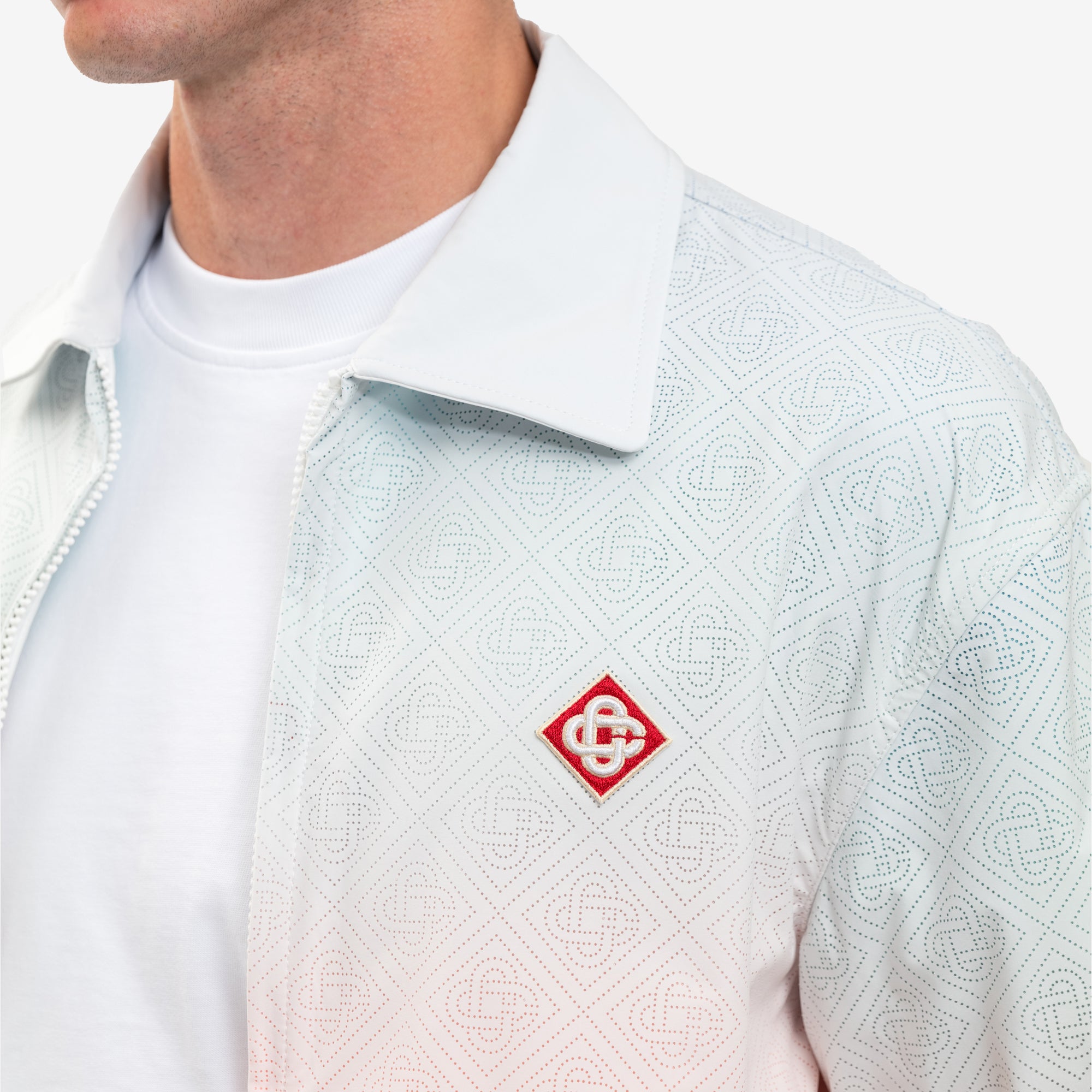 Casablanca Gradient Monogram Perforated Jacket White - 5