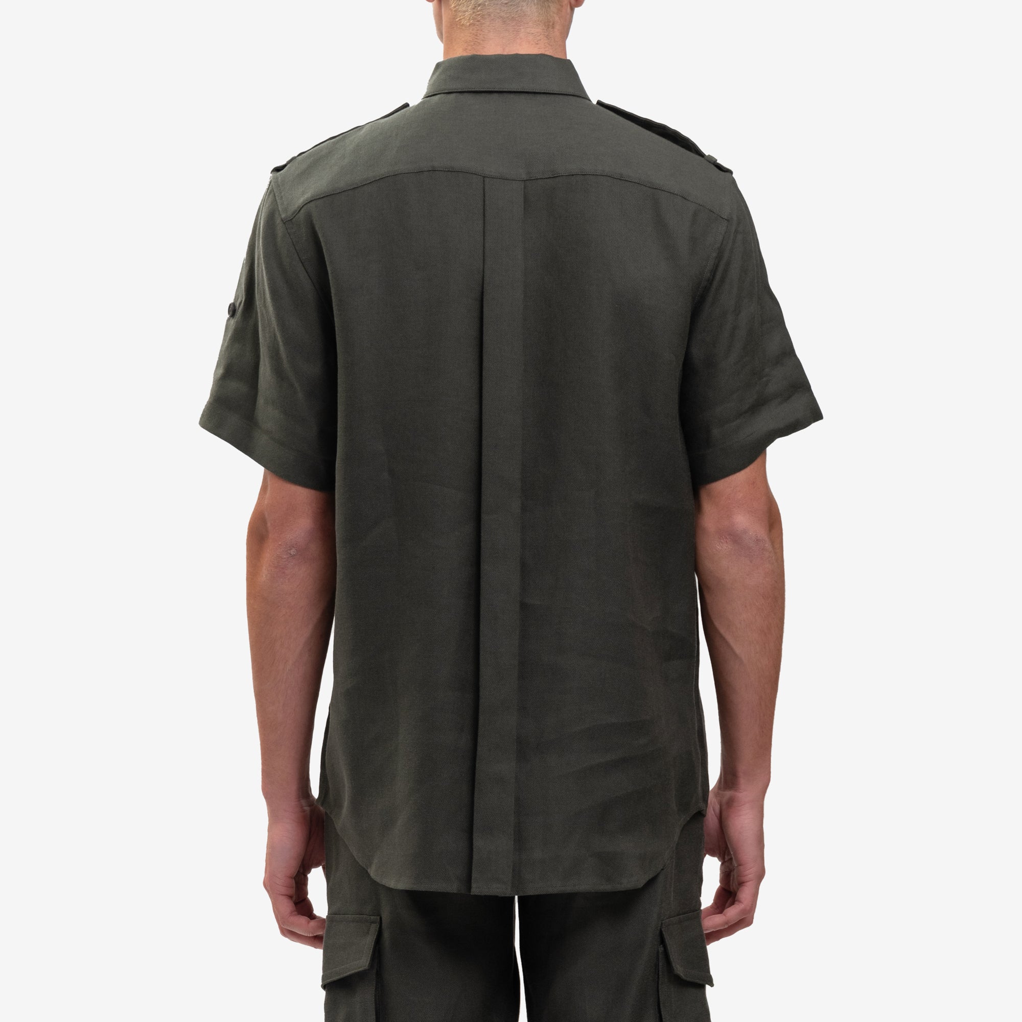 Helmut Lang Epaulette SS Shirt Graphite - 4