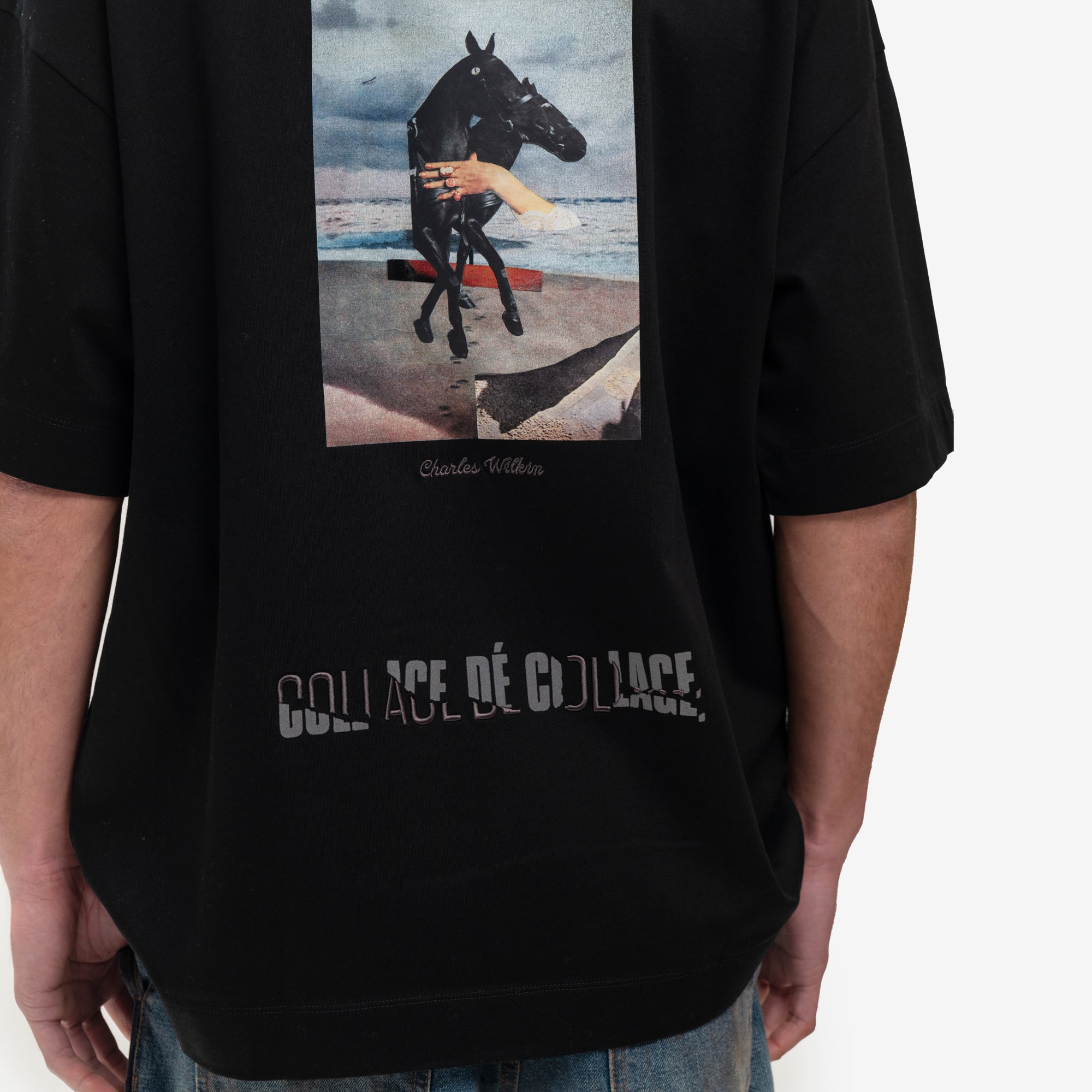 Juun.J Charles Wilkin Graphic T-Shirt Black - 5