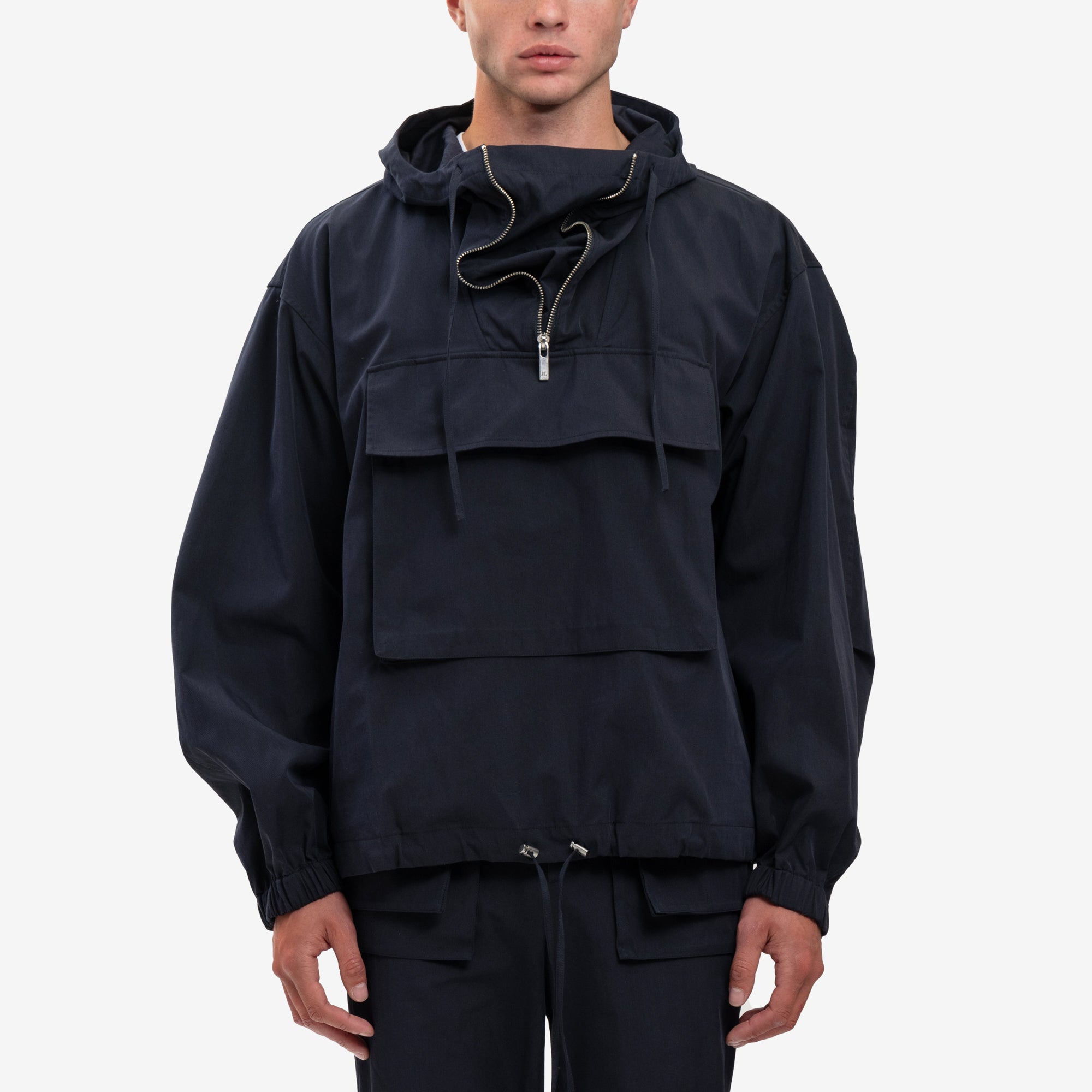 Helmut Lang Quarter Zip Pullover Jacket Navy - 1