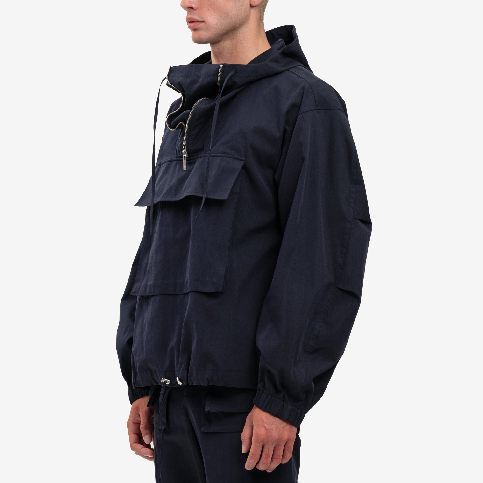 Helmut Lang Quarter Zip Pullover Jacket Navy - 3