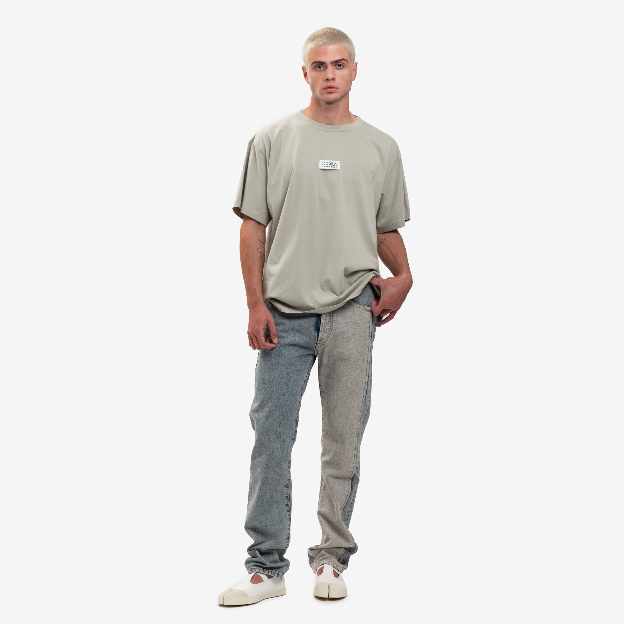 MM6 Numeric Patch T-Shirt Iguana - 2