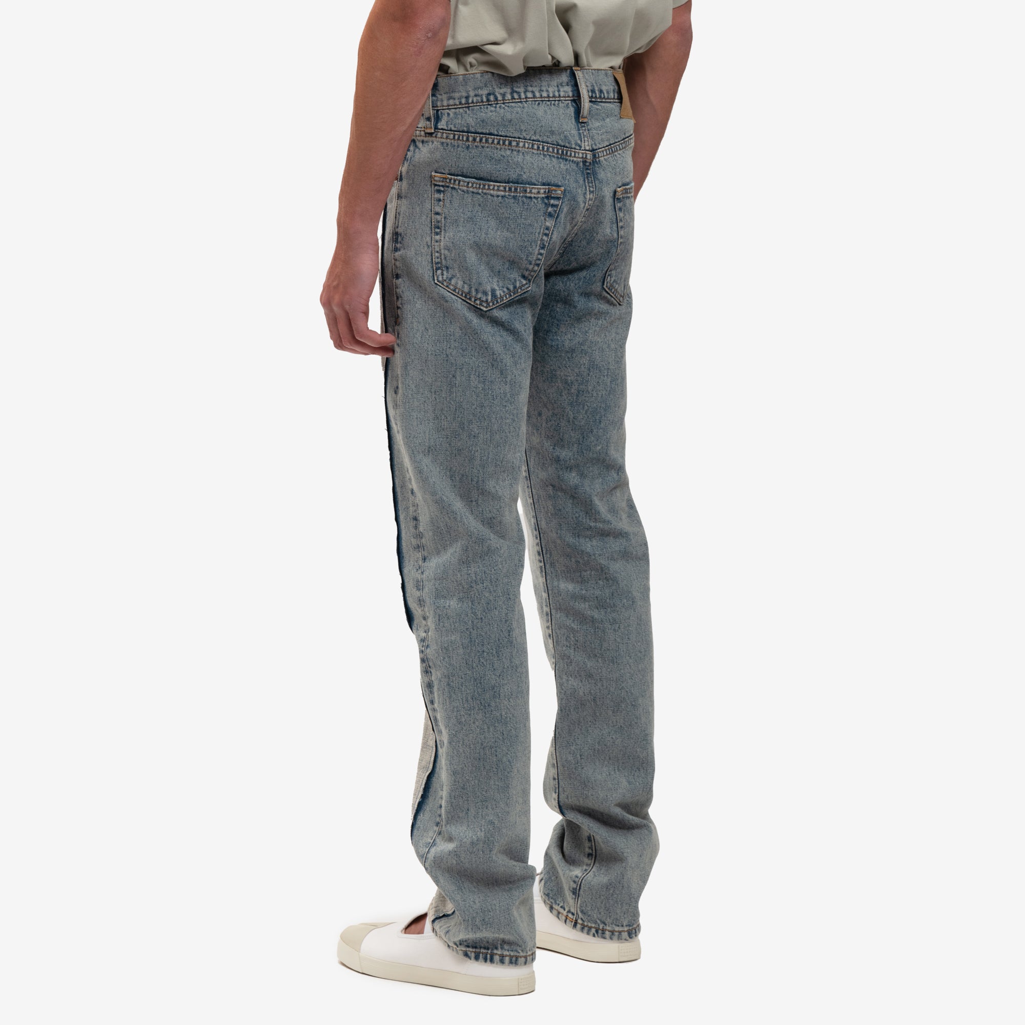 MM6 Two Tone Wash Jeans Light Blue - 4