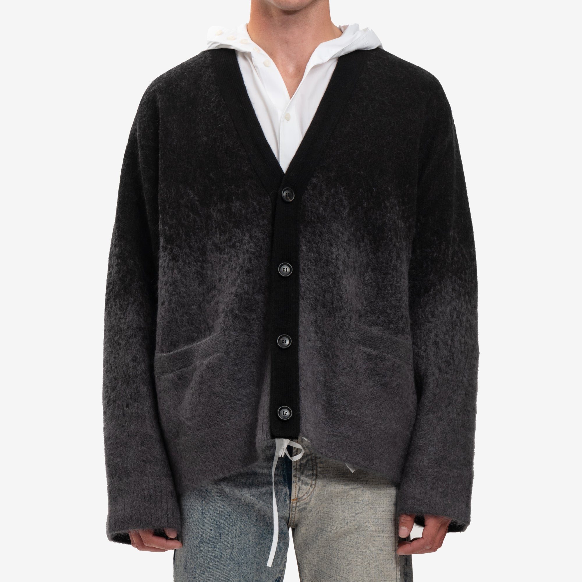 Juun.J Mohair Gradation Cardigan Ash - 1