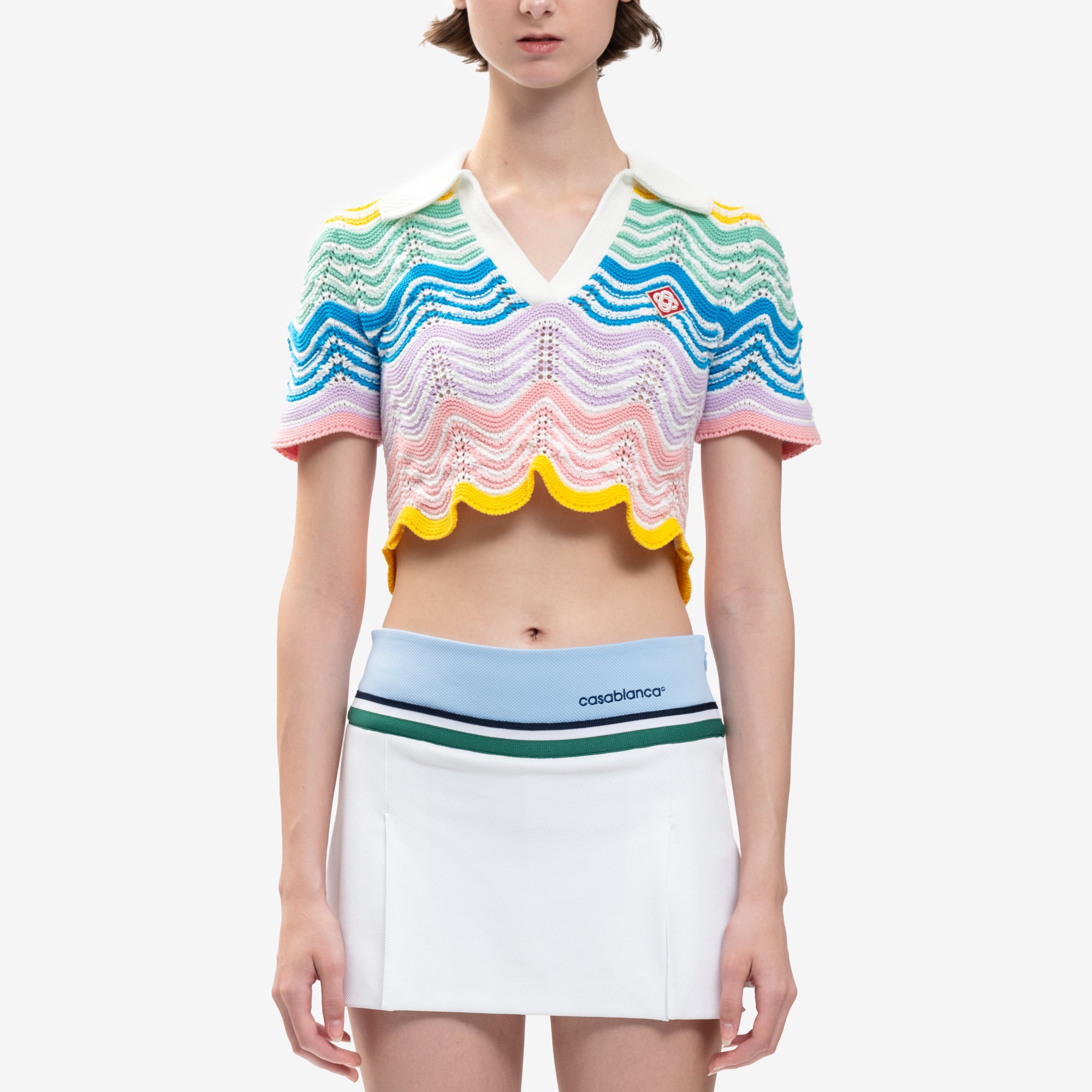 Casablanca Ladies Gradient Wave Crotchet Top Multi - 1