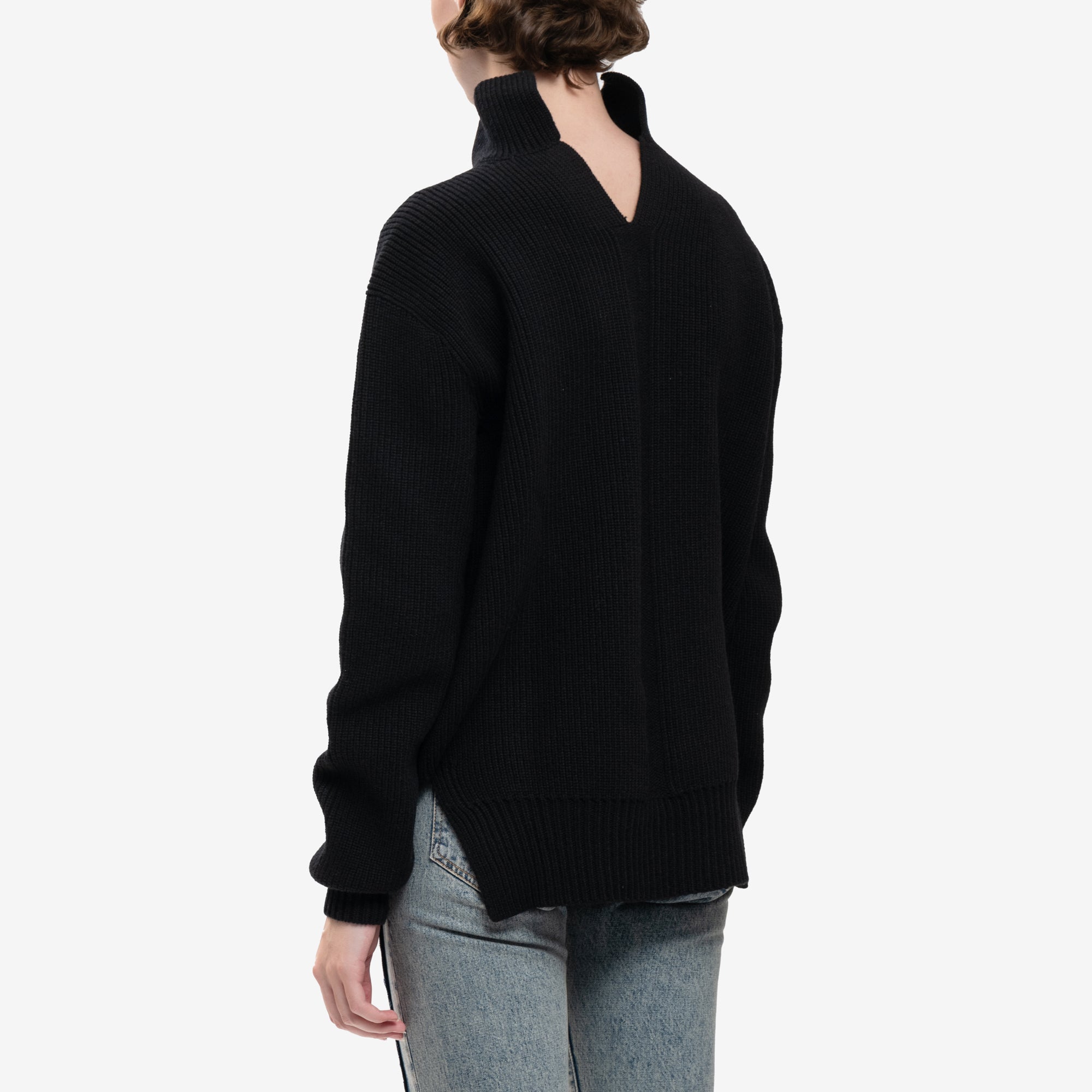 Rick Owens Fisherman Tabard Sweater Black - 8