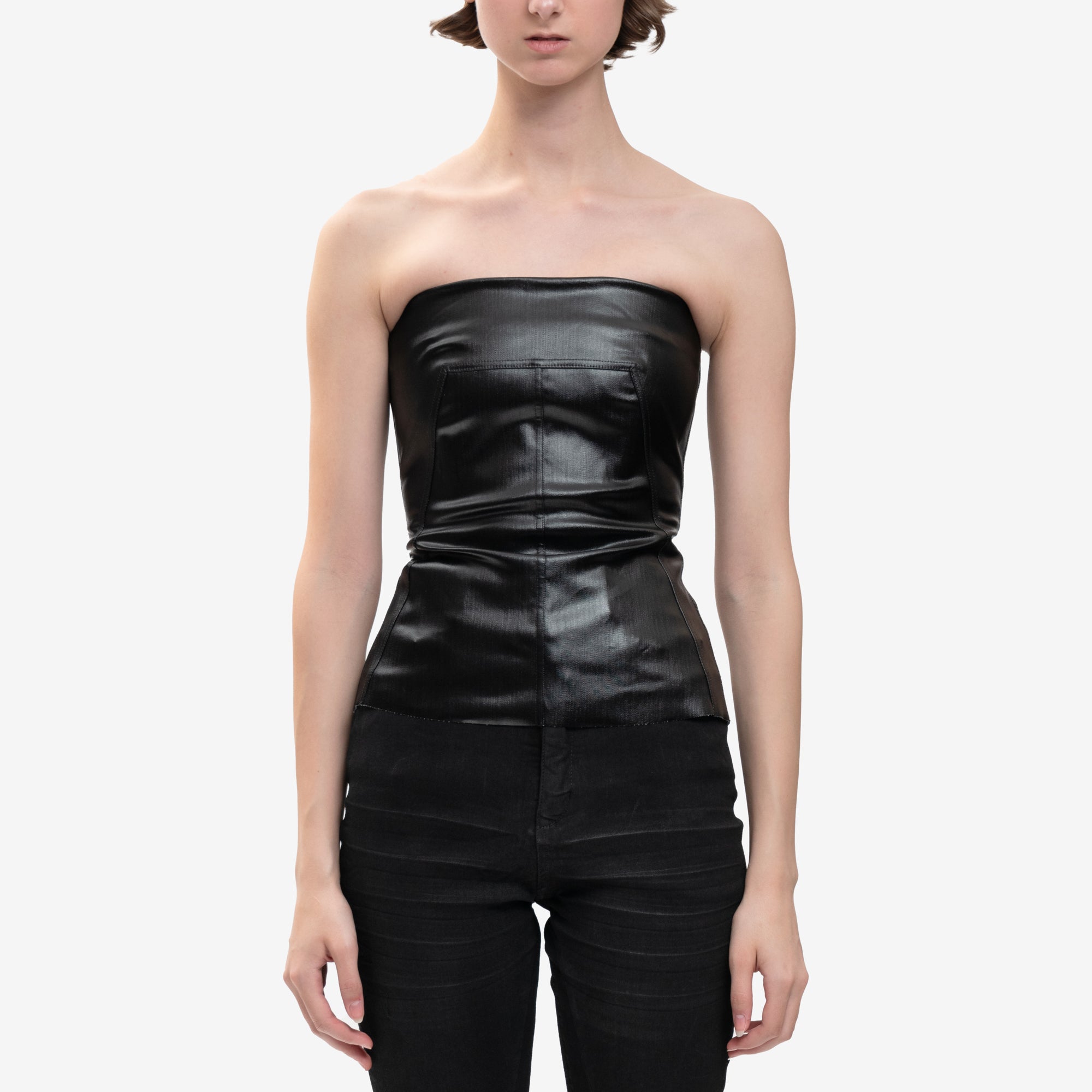 Rick Owens Womens Bustier Top Black - 1