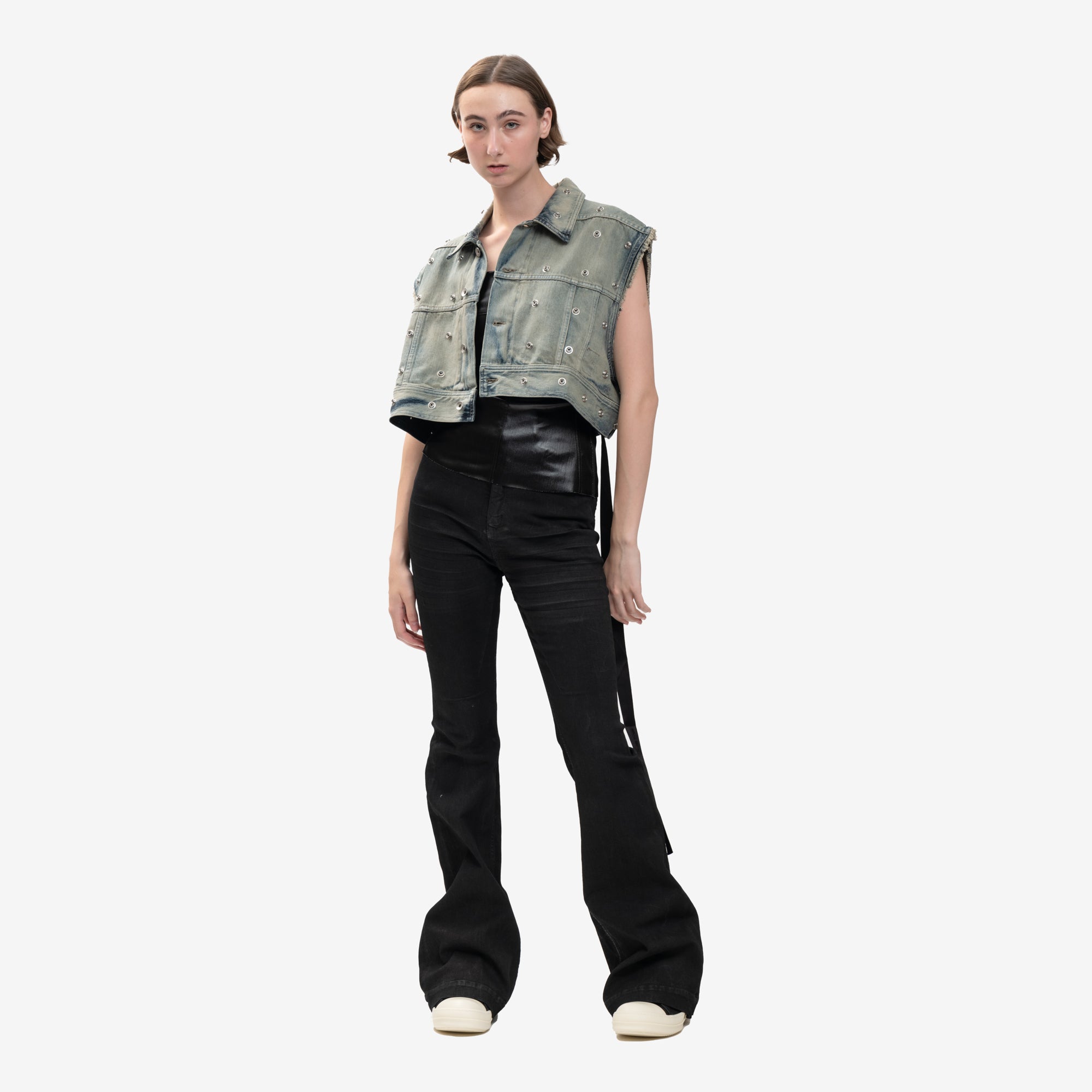 Rick Owens Womens Bolan Bootcut Jeans Black - 2