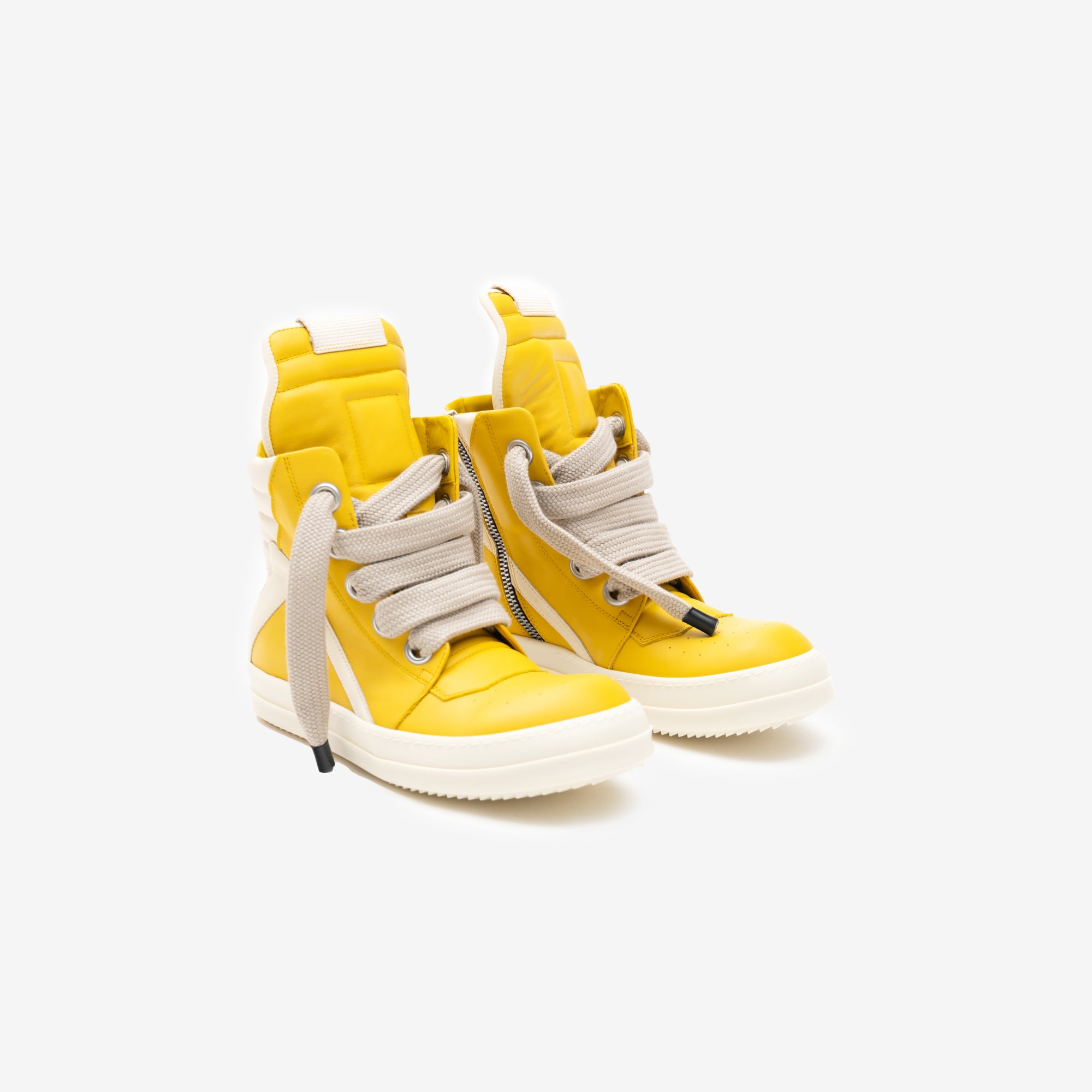 Rick Owens Lemon Geobasket Jumbolace Sneakers Lemon - 1