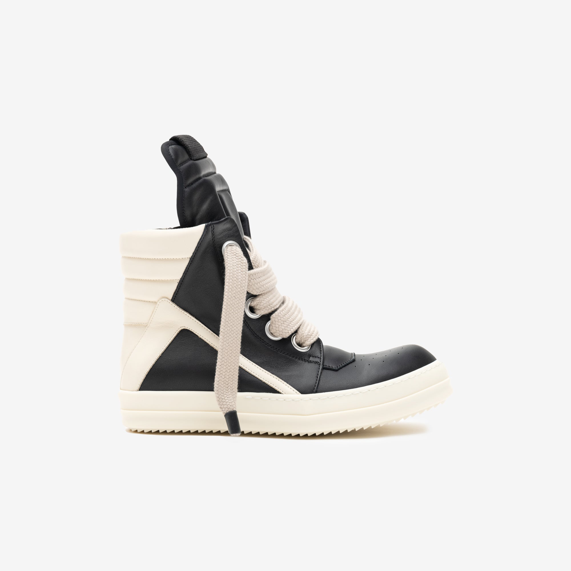 Rick Owens Black Geobasket Jumbolace Sneakers Black - 3
