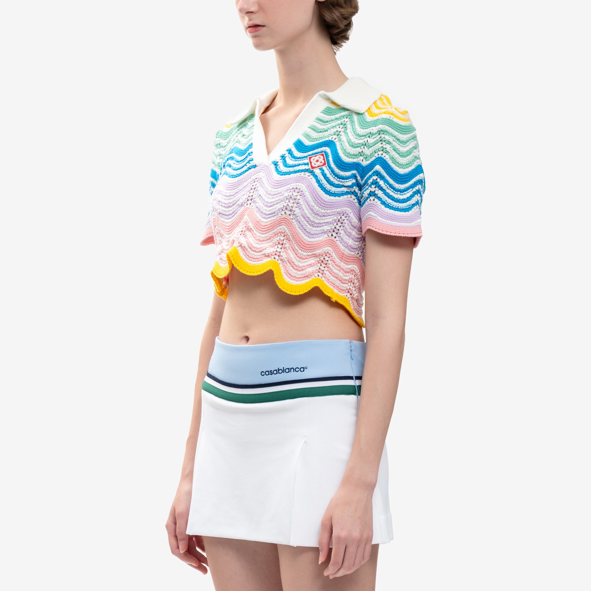 Casablanca Ladies Gradient Wave Crotchet Top Multi - 3