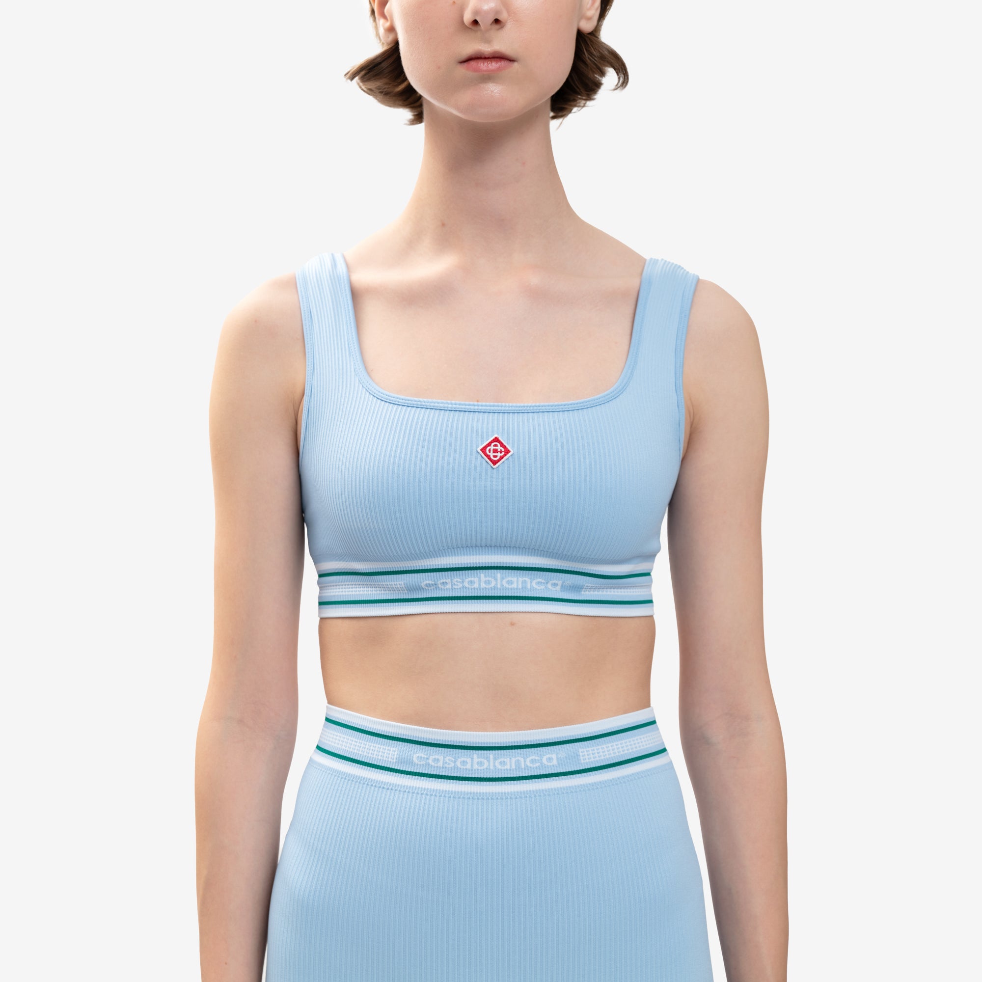 Casablanca Womens Seamless Top Pale Blue - 5