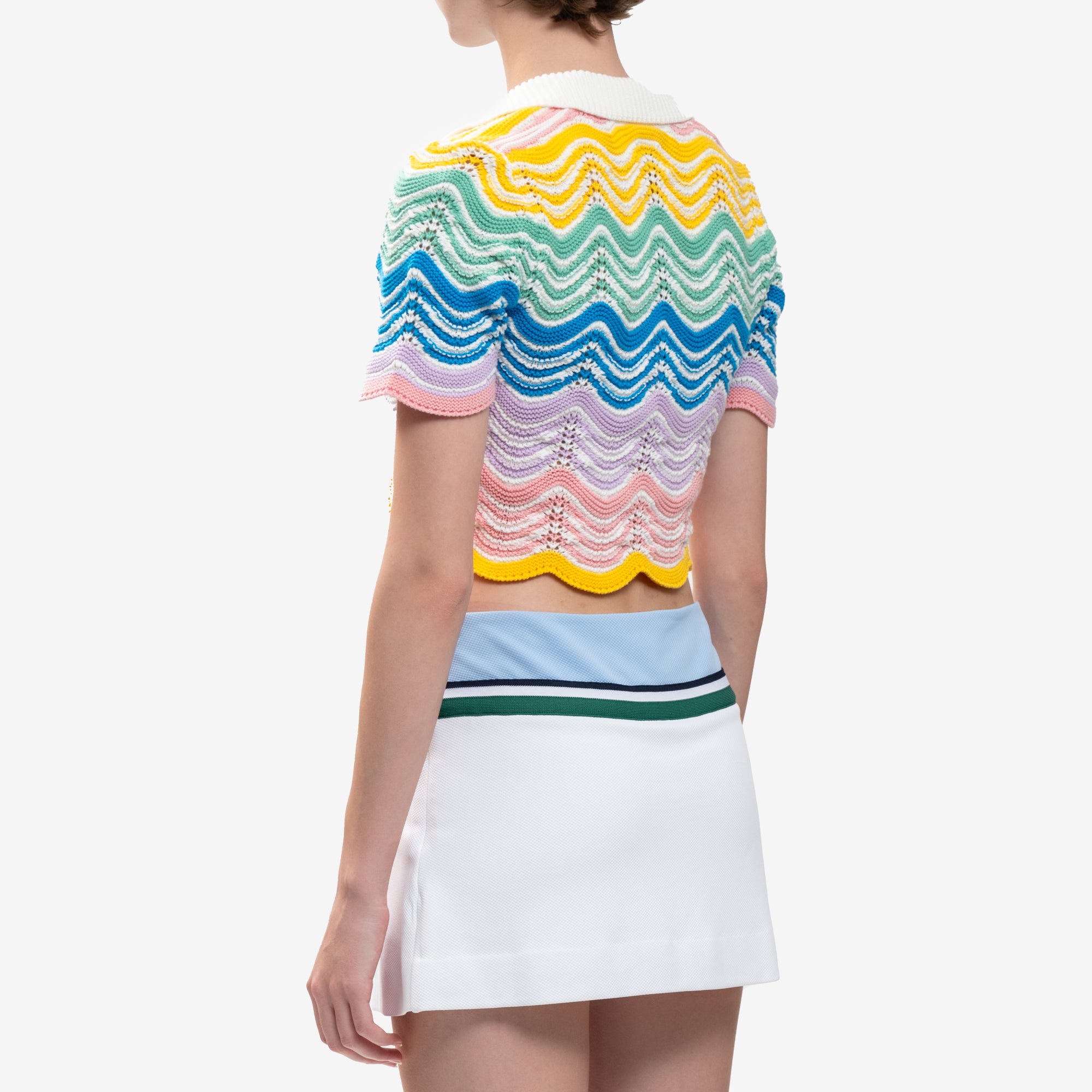 Casablanca Ladies Gradient Wave Crotchet Top Multi - 4