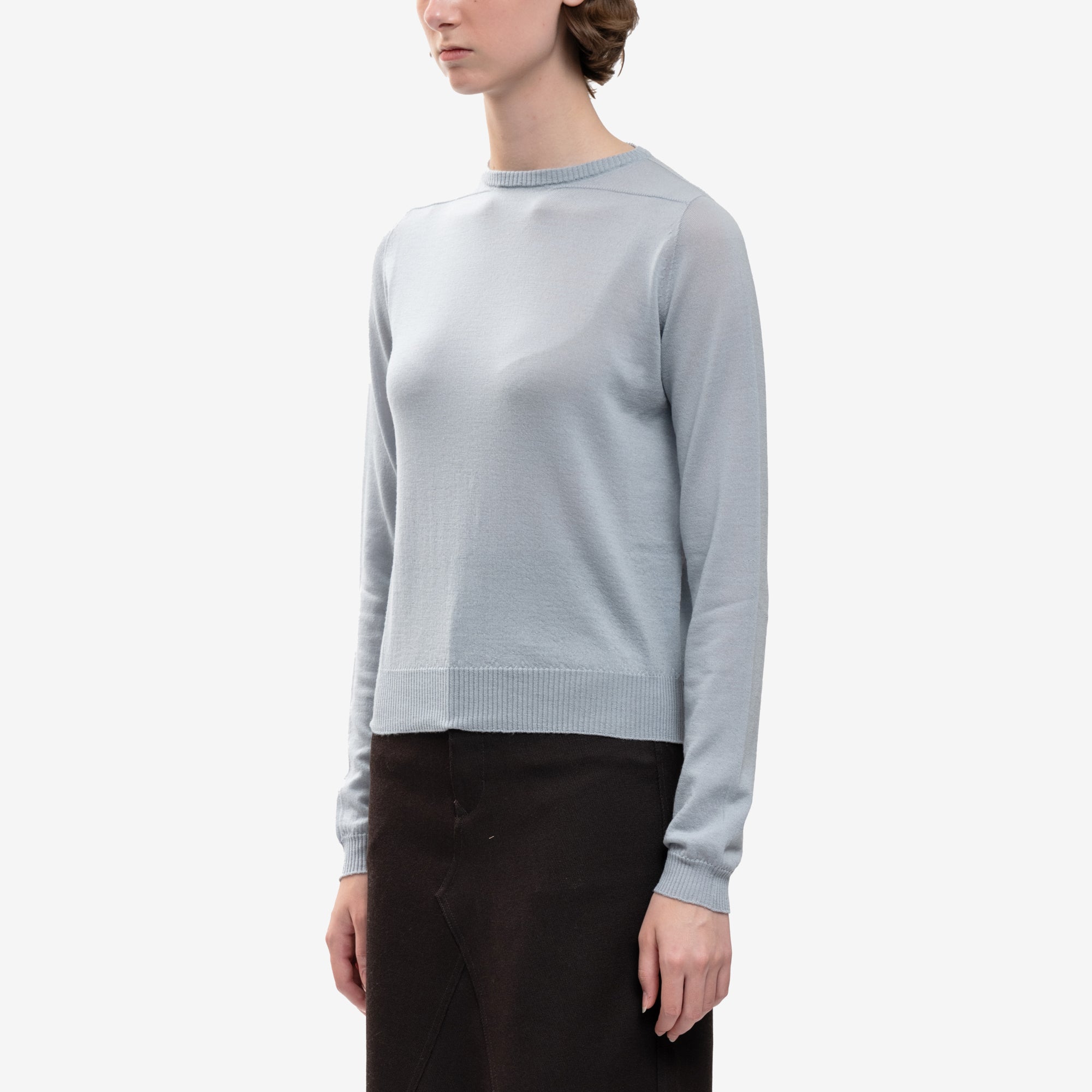 Rick Owens Womens Biker Level Sweater Pale Blue - 3