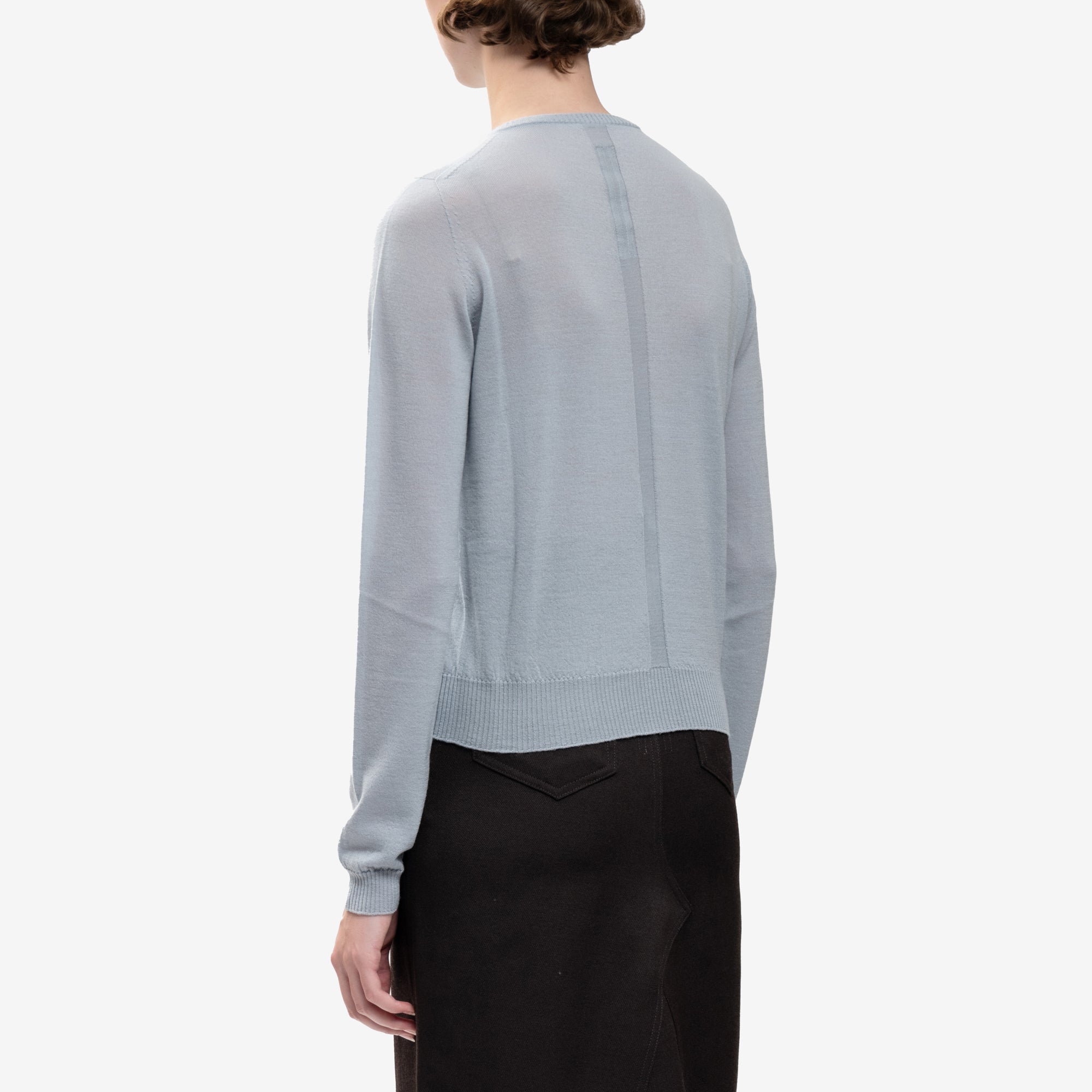 Rick Owens Womens Biker Level Sweater Pale Blue - 4