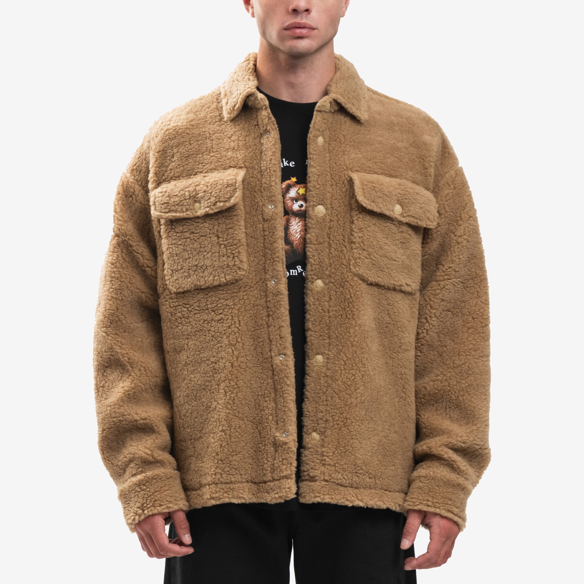 Palm Angels Bear in Mind Overshirt Camel - 1