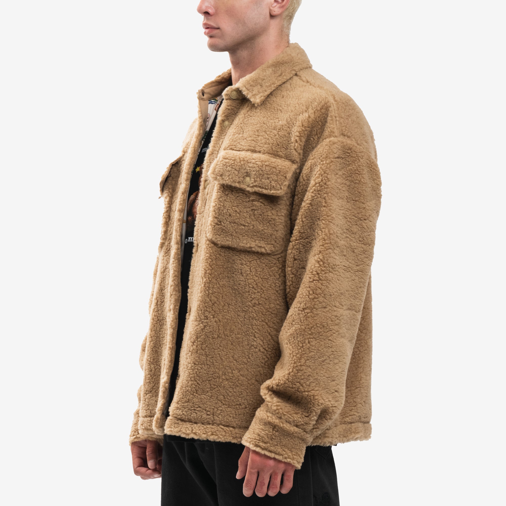 Palm Angels Bear in Mind Overshirt Camel - 3