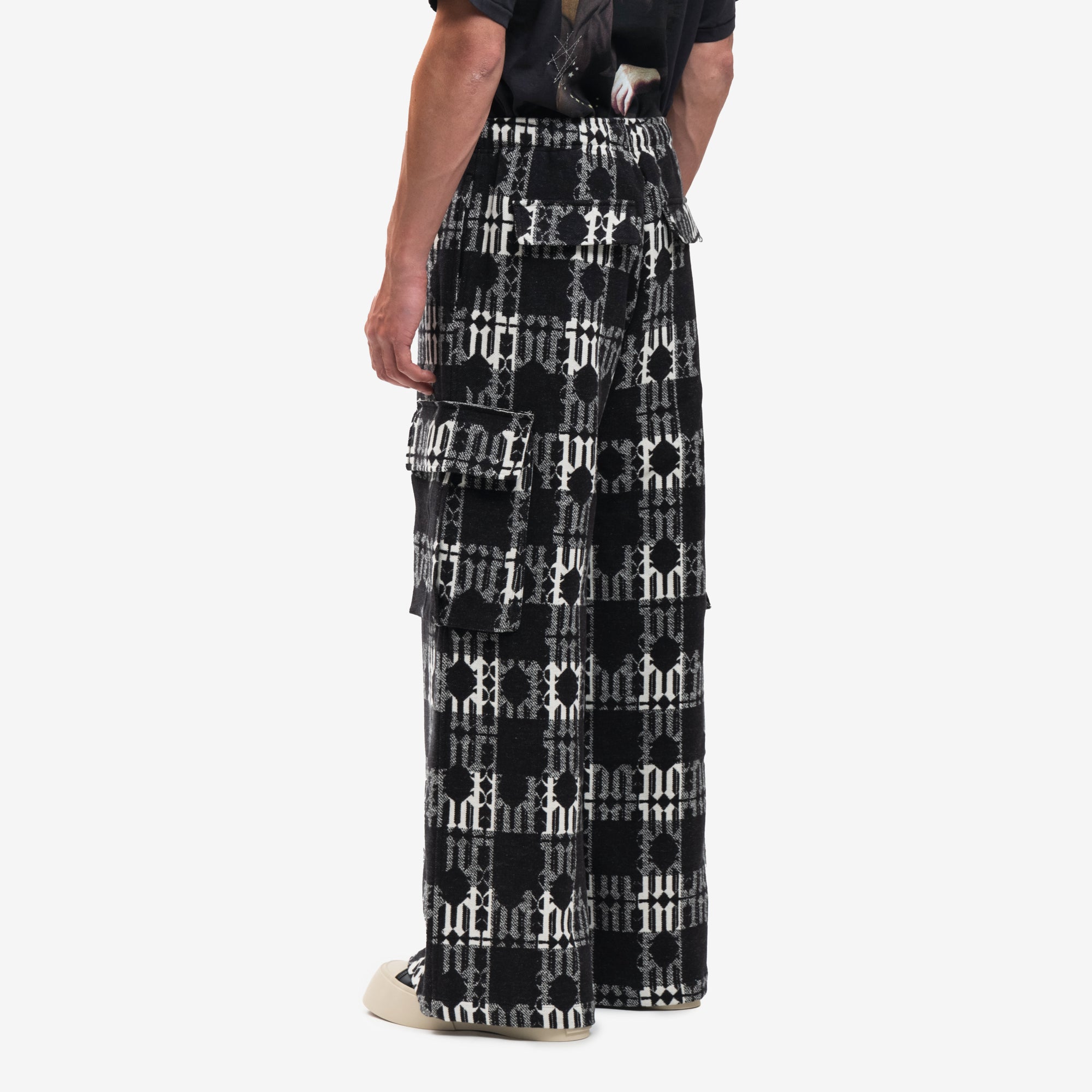 Palm Angels Check Monogram Pants Black - 4