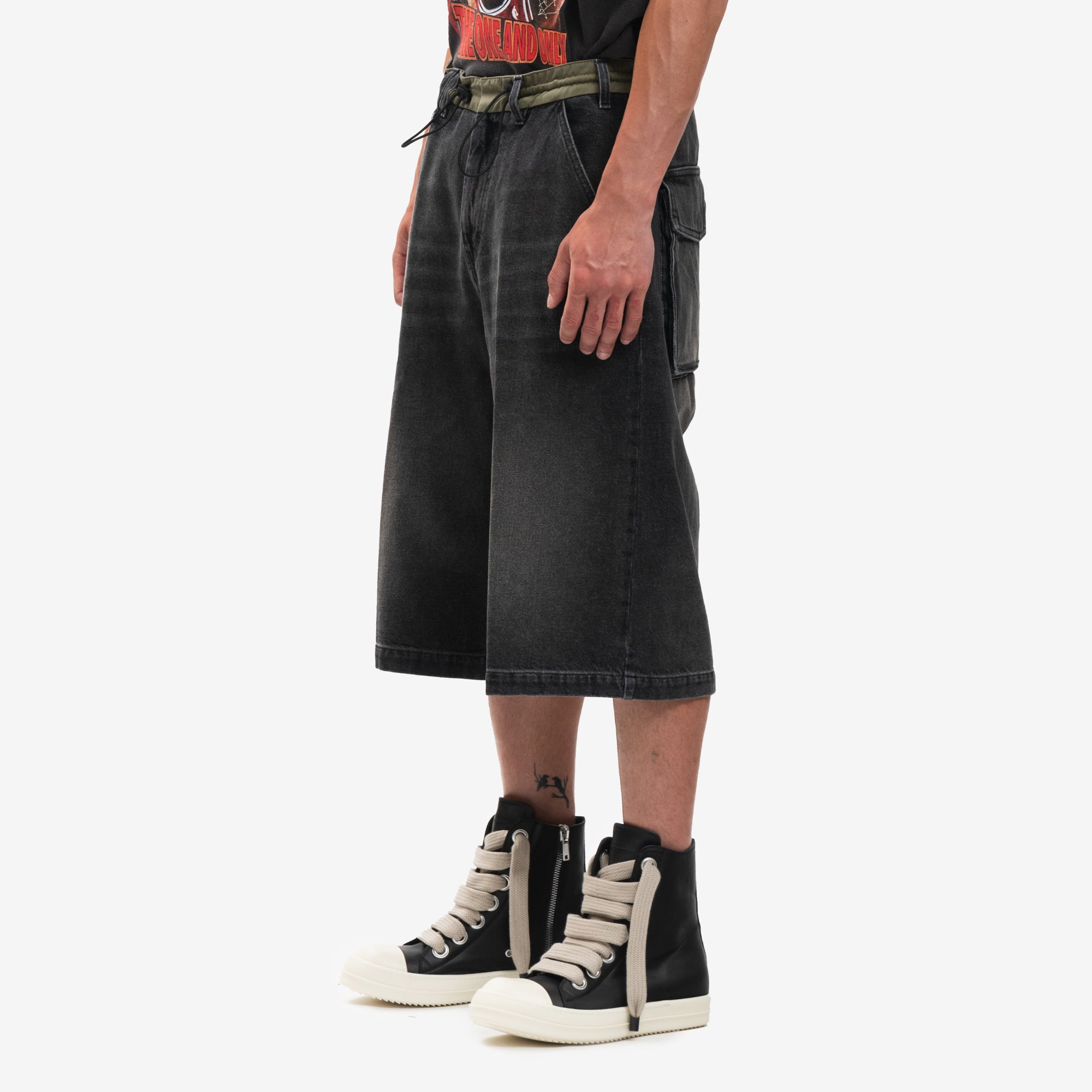 DIESEL Andre Loose Denim Shorts Black - 2