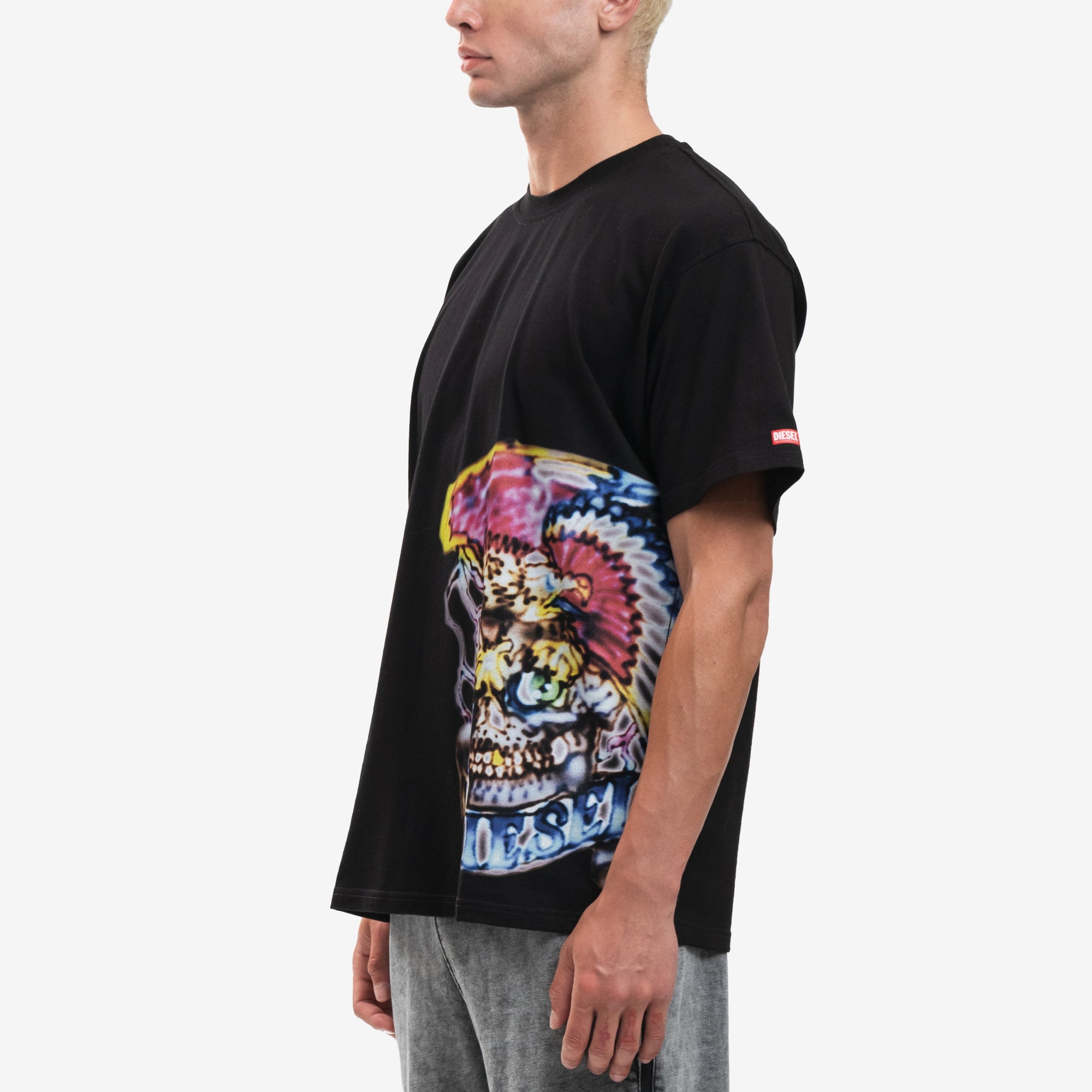 DIESEL Spray Tattoo T-Shirt Black - 3