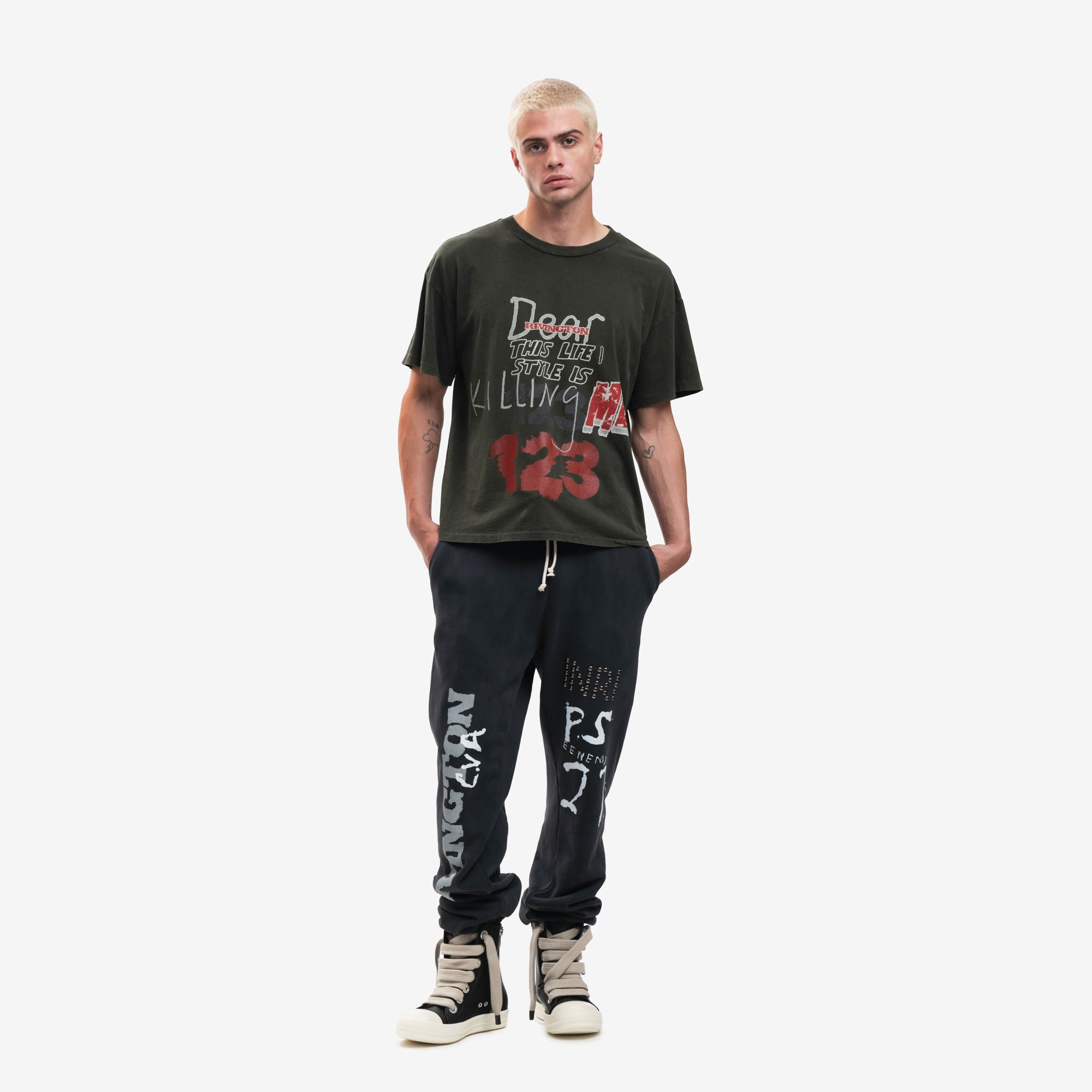 RRR123 Inri Mechanic Sweatpants Black - 2