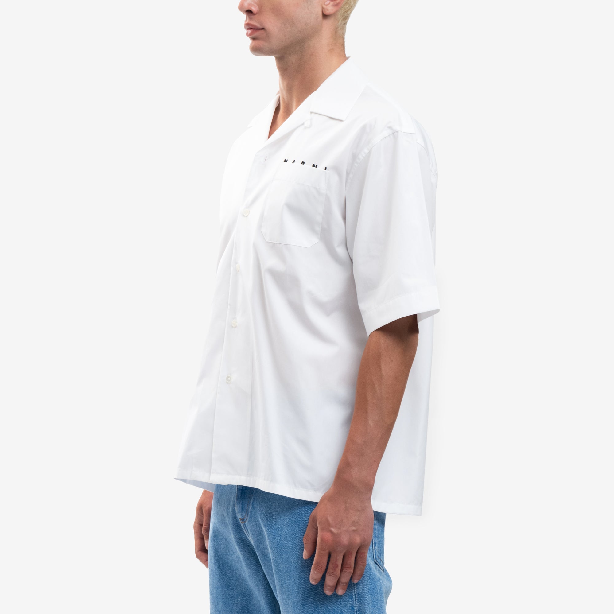 Photo of MARNI Chest Logo Poplin Shirt - 3