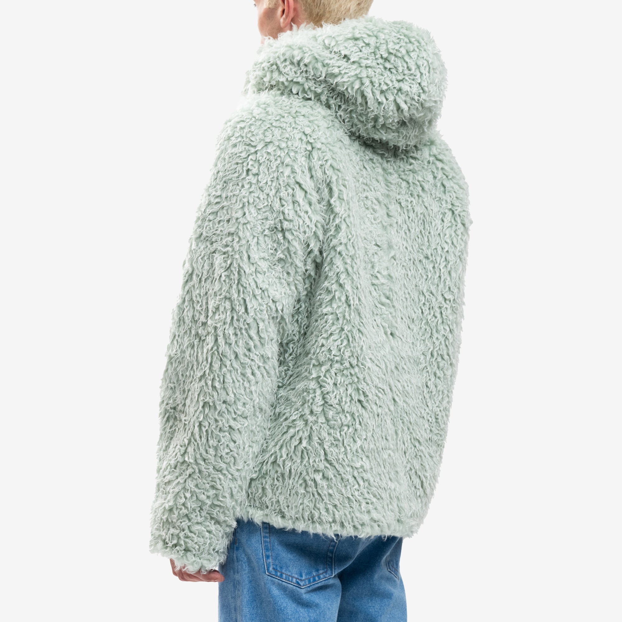 MARNI Shaggy Faux Fur Zip Hoody Linden - 4
